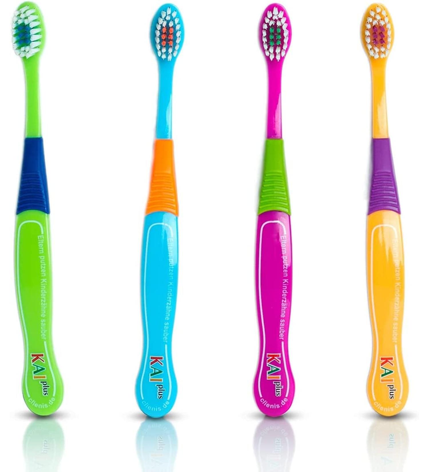 Clienis Children's Toothbrush Set (Ages 3-6) | Extra Soft Toddler Toothbrush | Kai Plus Baby Care Toothbrush for Kids - Buy Online on GoSupps.com