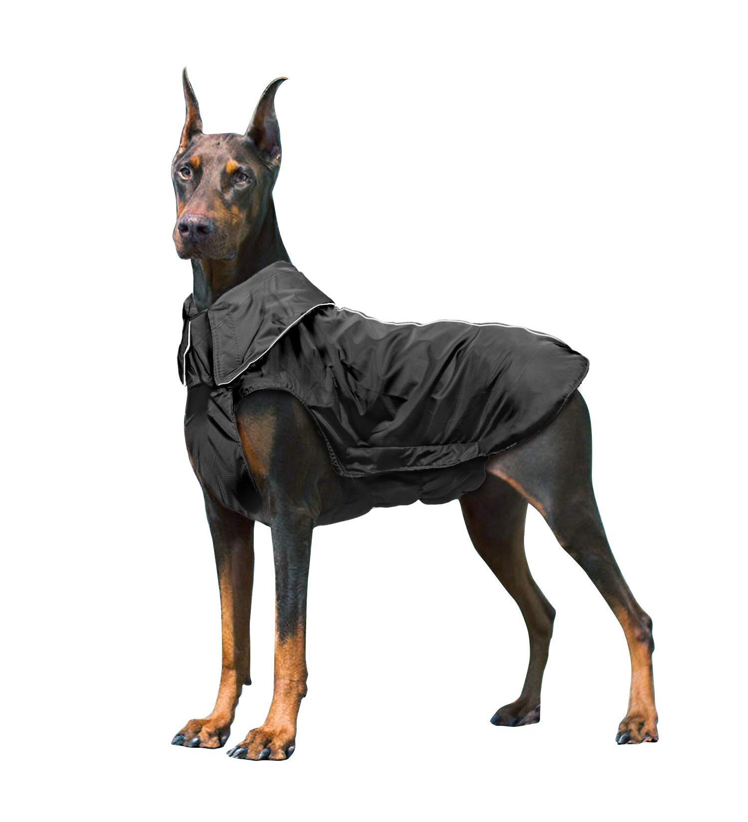 Buy IREEUNO Waterproof Dog Coat - Rain Jacket with Safety Reflective Strip for Medium & Large Dogs - XL Black - Buy Online on GoSupps.com