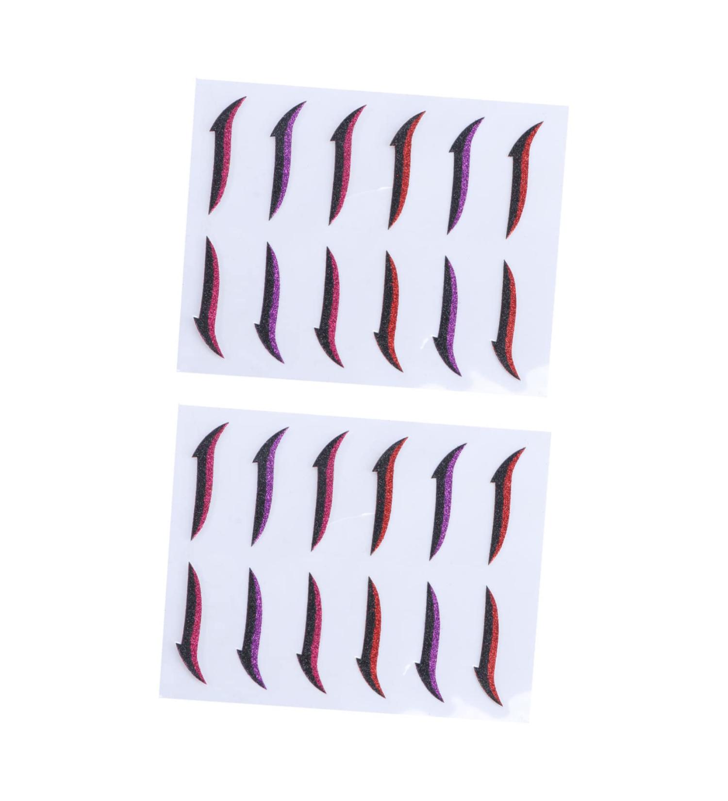 TOVINANNA 12 Pairs Eyeliner Double Eyelid Patch Black Eyeliner Matte Waterproof Long Lasting Charcoal Double Eyelid Tape Brown Invisible Eyeline Strips Multi - Buy Online on GoSupps.com