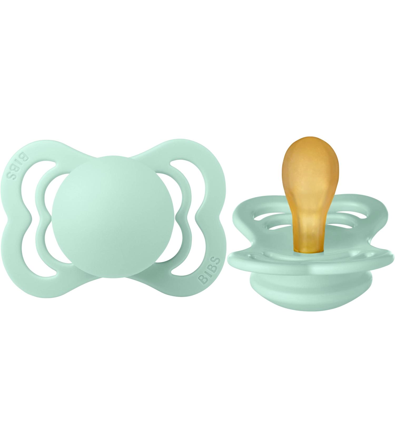 BIBS Supreme Baby Pacifiers | BPA-Free Natural Rubber | Made in Denmark | Set of 2 Soothers (Nordic Mint, 0-6 Months) - Buy Online on GoSupps.com