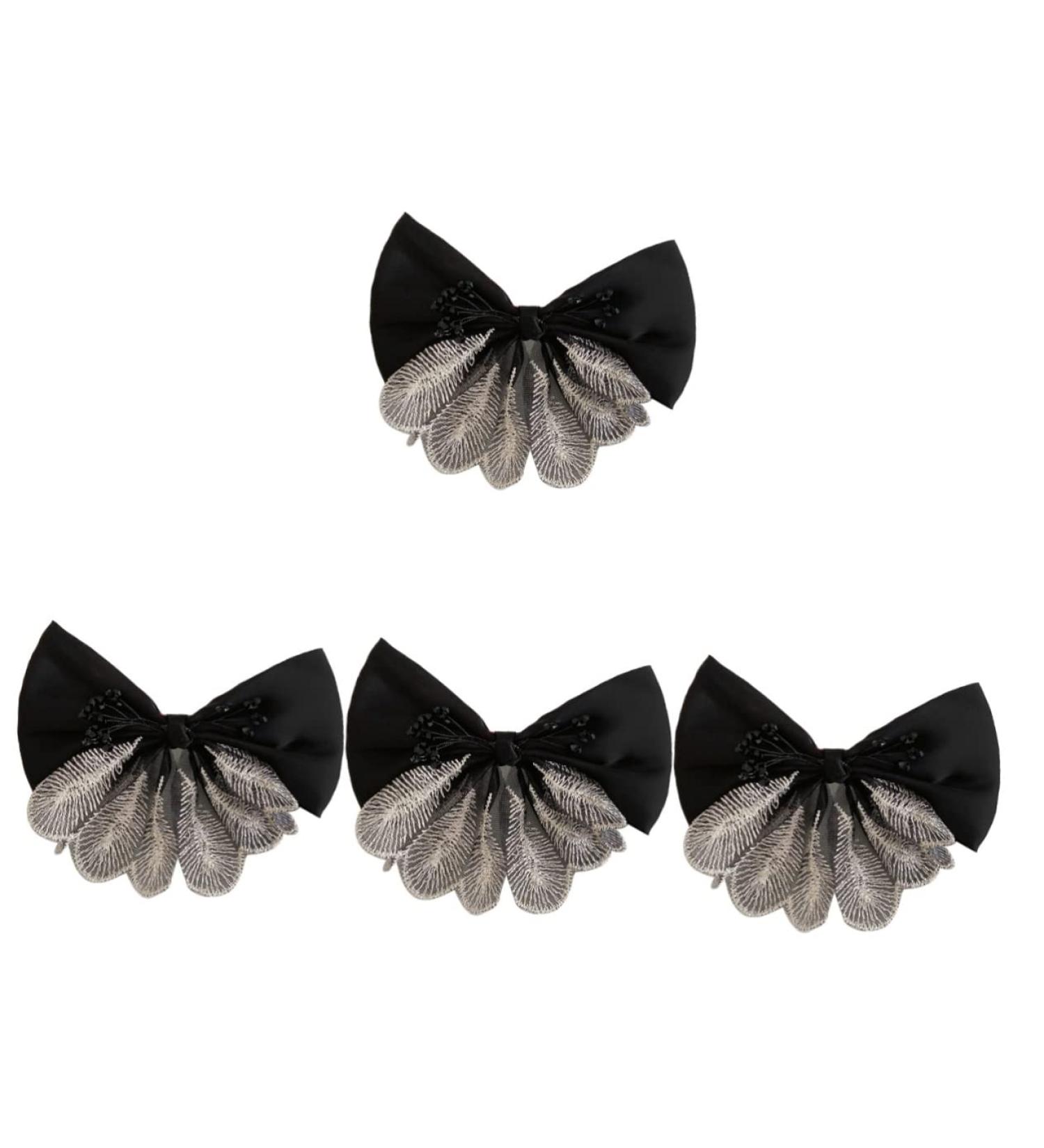 minkissy bow hairpin bow women barrettes Black hair bow headress bow hairpin bow hair barrettes for women xmas bowknot hair ties for women headwear bow woman dense fabric Fabric - Buy Online on GoSupps.com