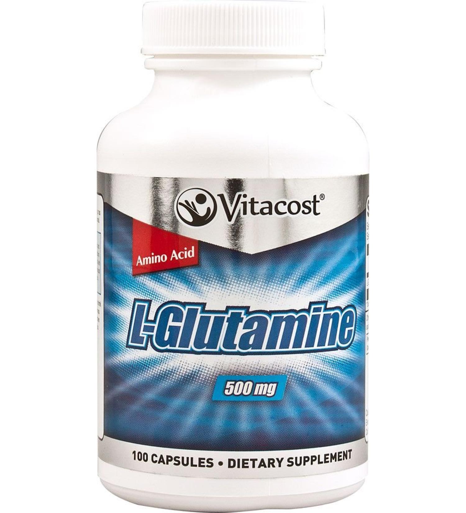 Vitacost L-Glutamine - 500 mg - 100 Capsules
