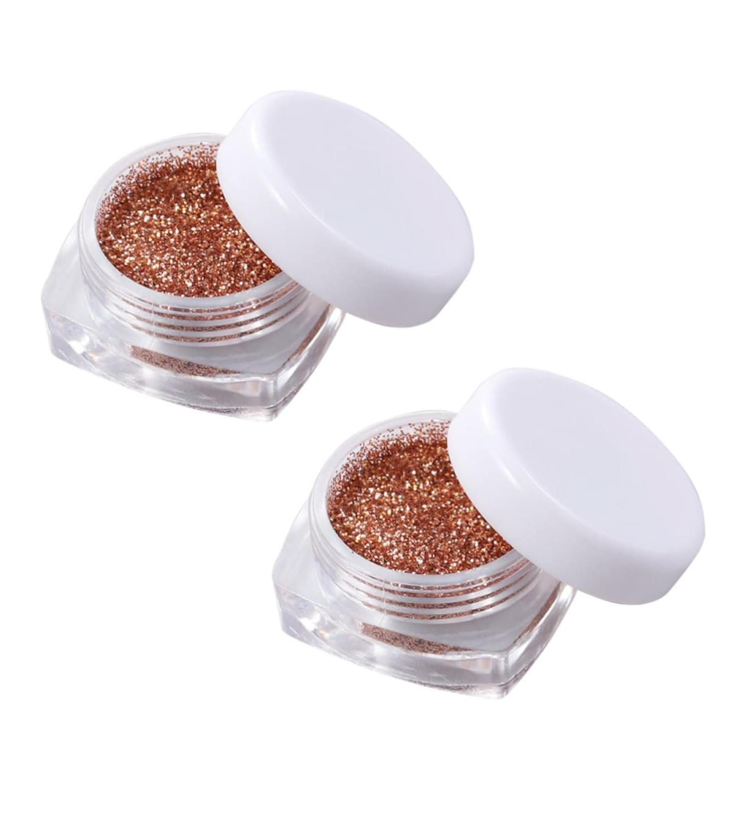 FOMIYES 2pcs Glitter Eyeshadow Loose Eyeshadow Glitter Loose Pigment Eyeshadow Eye Shadow Highlighter Flash 1 count (Pack of 1) Golden - Buy Online on GoSupps.com