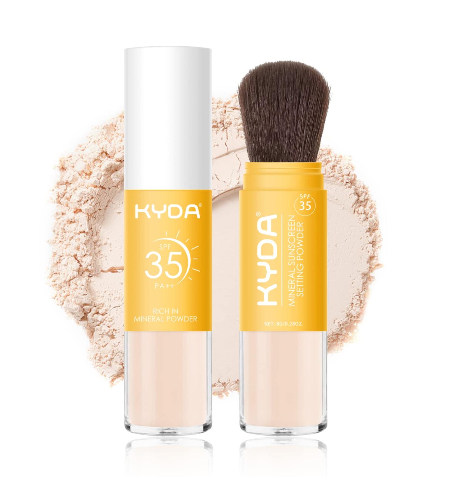 Ownest Beauty KYDA Mineral Sunscreen Setting Powder SPF 35 - Translucent Mineral Brush Powder for Oil Control & Natural Matte Finish - Lightweight & Breathable Formula for All Skin Types - Buy Online on GoSupps.com