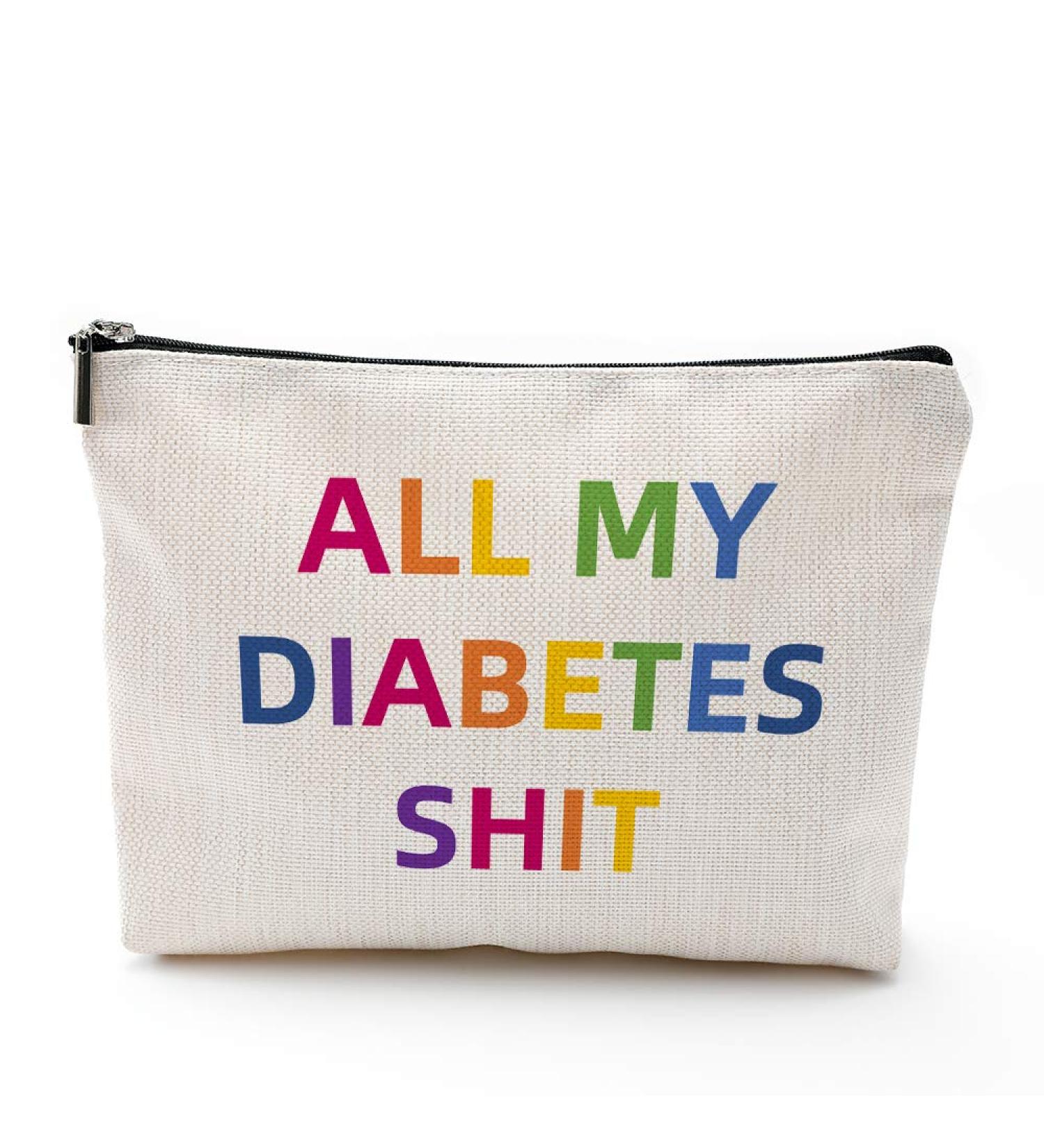 Diabetic Supplies Travel Bag Gift Set: Glucose Meter Case, Log Book, Alert Stickers - Funny Diabetes Gifts for Type 1 Grandparents - Buy Online on GoSupps.com