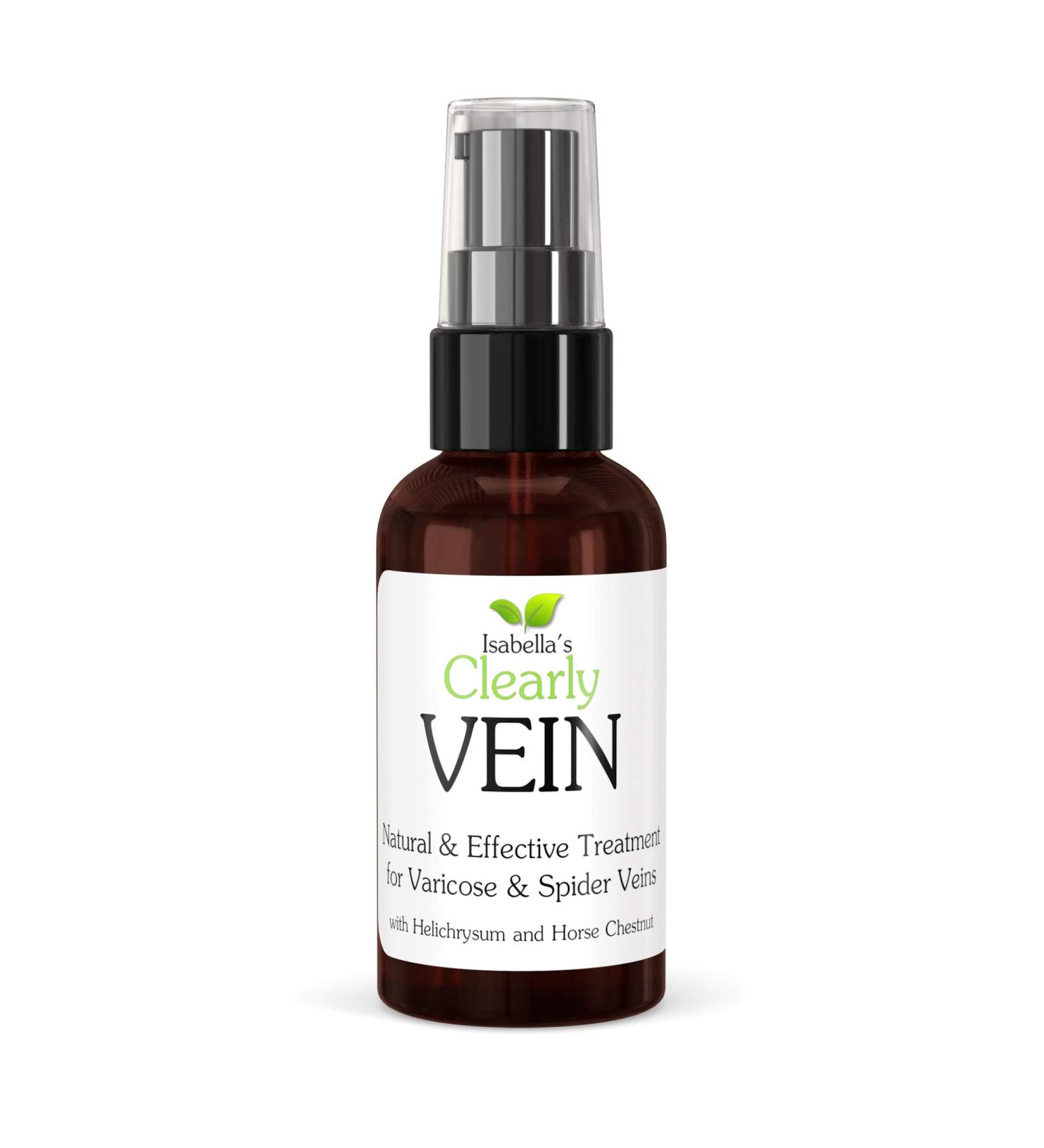 Isabella's Clearly VEIN: Natural Essential Oil for Varicose Veins Treatment - Capillary Health for Face & Body with Herbal Extracts & Horse Chestnut - Buy Online on GoSupps.com