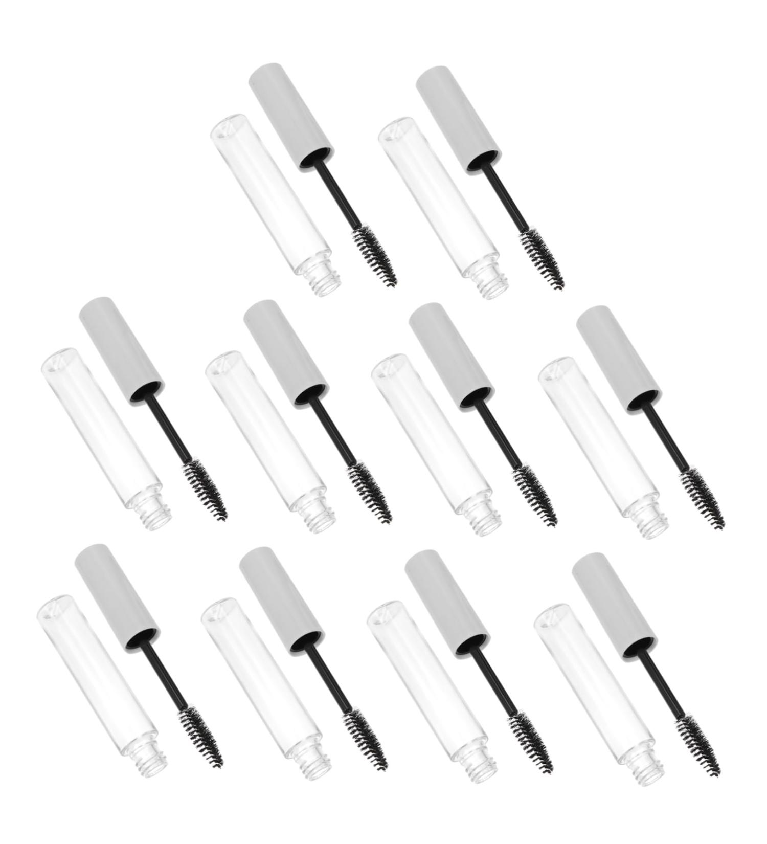TOVINANNA 10pcs Eyelash Tube Empty Mascara Tubes Eyelash Growth Tubes Clear Eyelash Mascara White Plastic - Buy Online on GoSupps.com