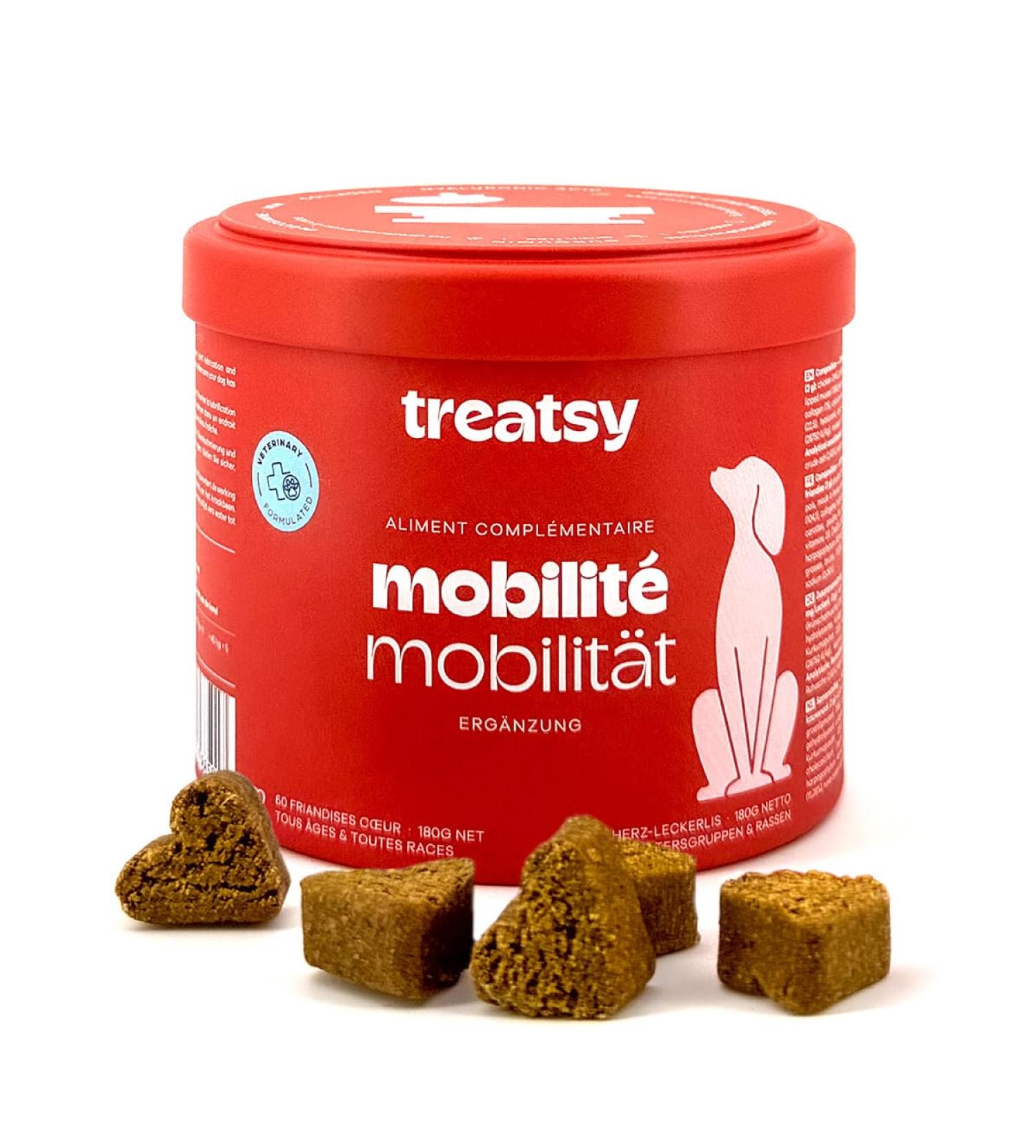 Treatsy Dog Joint Mobility Supplement - Collagen Type 1 & 2 Glucosamine Green Lipped Mussel MSM - Veterinarian Recommended - Buy Online on GoSupps.com