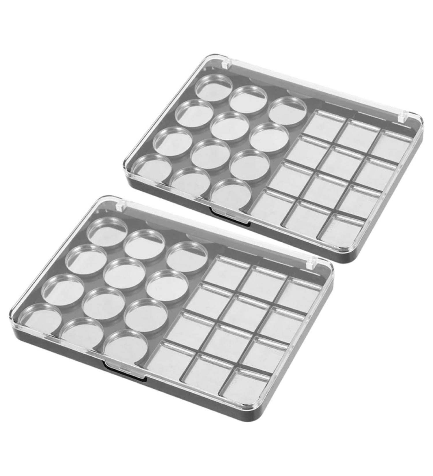 Lurrose Palette de Maquillage Magn tique Vide 2 Pi ces 24 Emplacements Plateau de Fards Paupi res DIY 10 Couleurs Plastique L ger Noir Rangement Cosm tique Professionnel - Buy Online on GoSupps.com