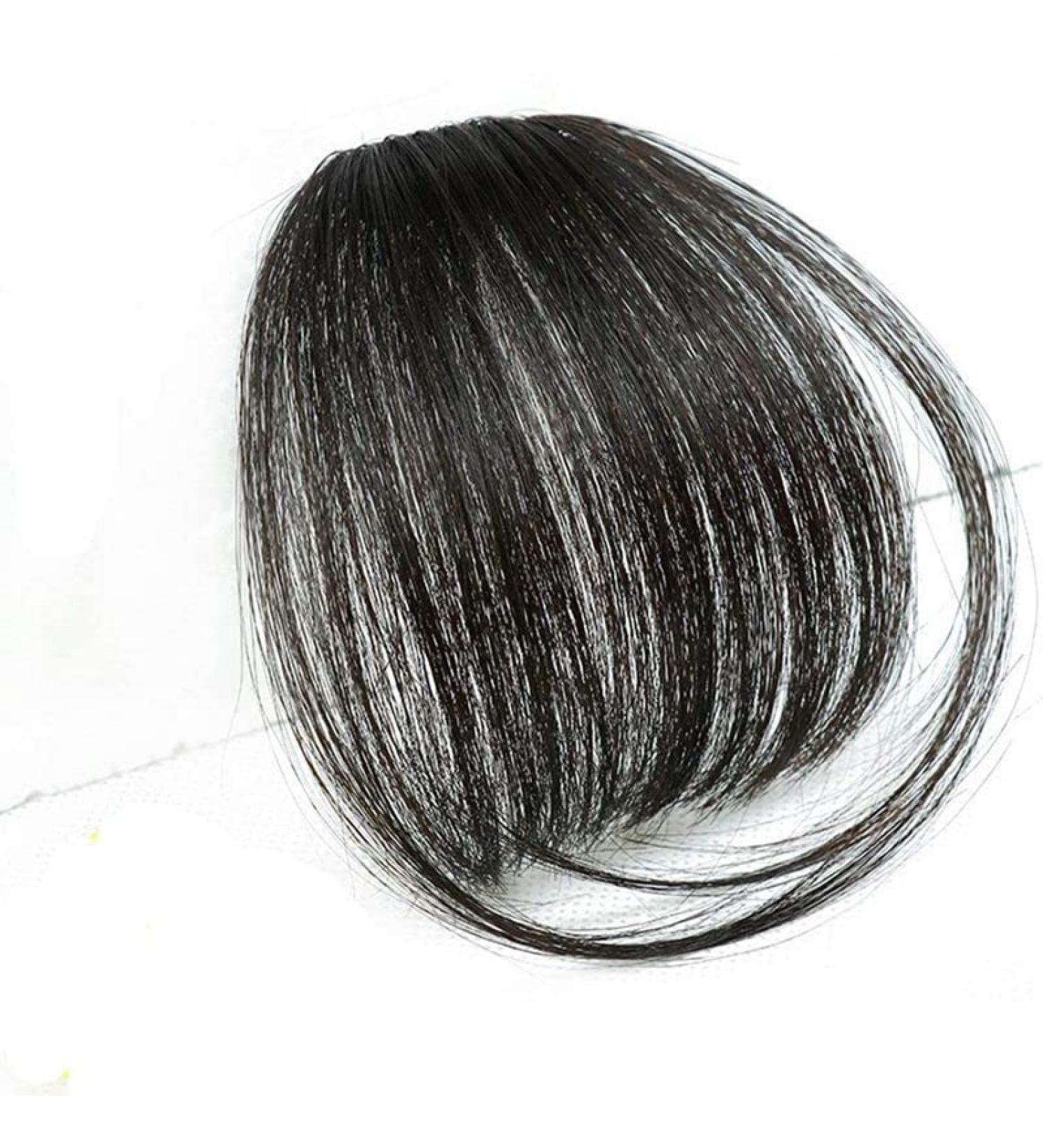 KALOR Pony Extension Real Hair Black Hairpiece Hair Extensions 100% Human Hair Natural Hairpiece Clip in Pony Real Hair Air Light Bangs for Women Clip in Hair Extension (Black) - Buy Online on GoSupps.com