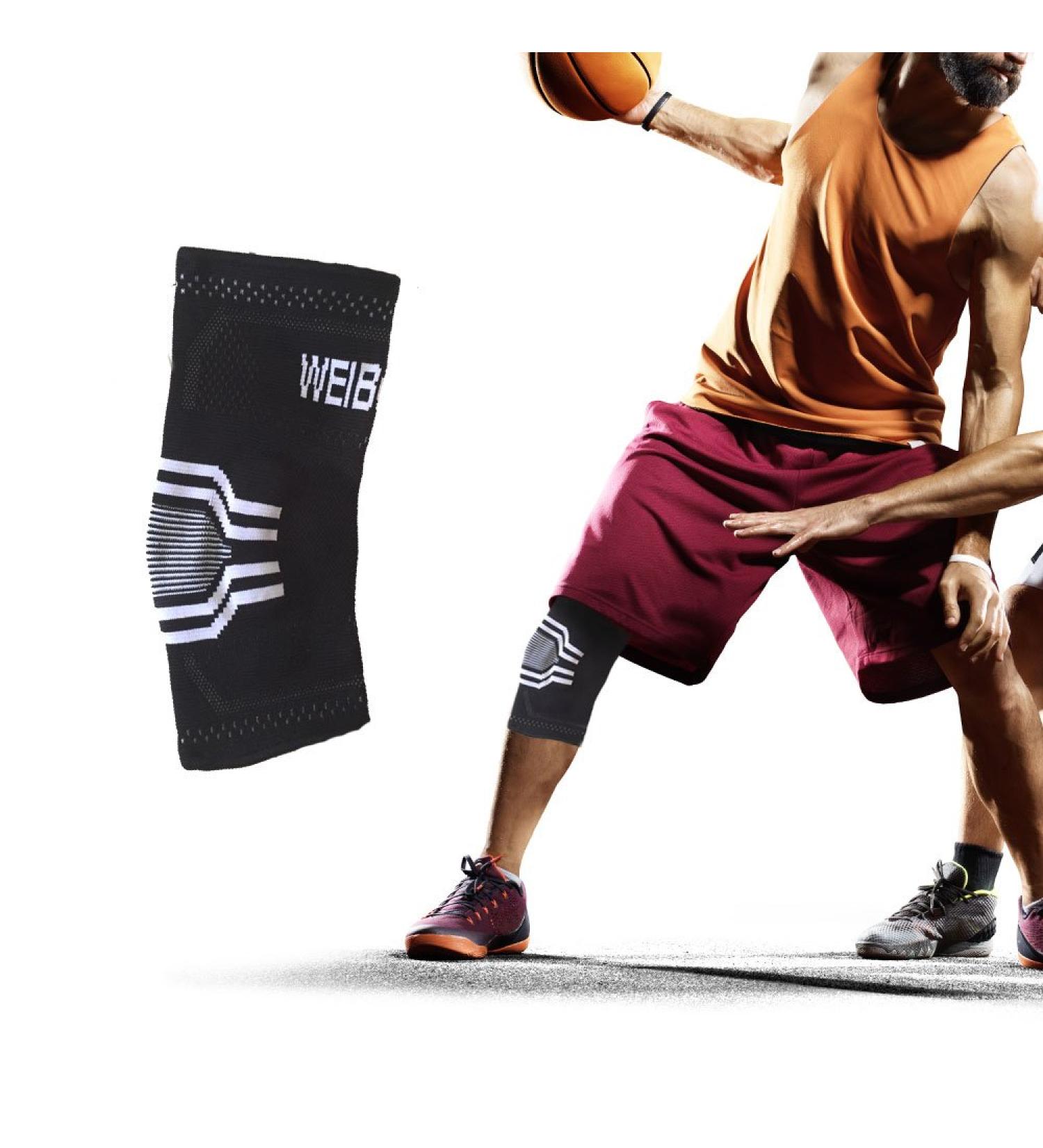 Therapeutic Metal Stabilizer Knee Brace with Padded Cushion Black/White