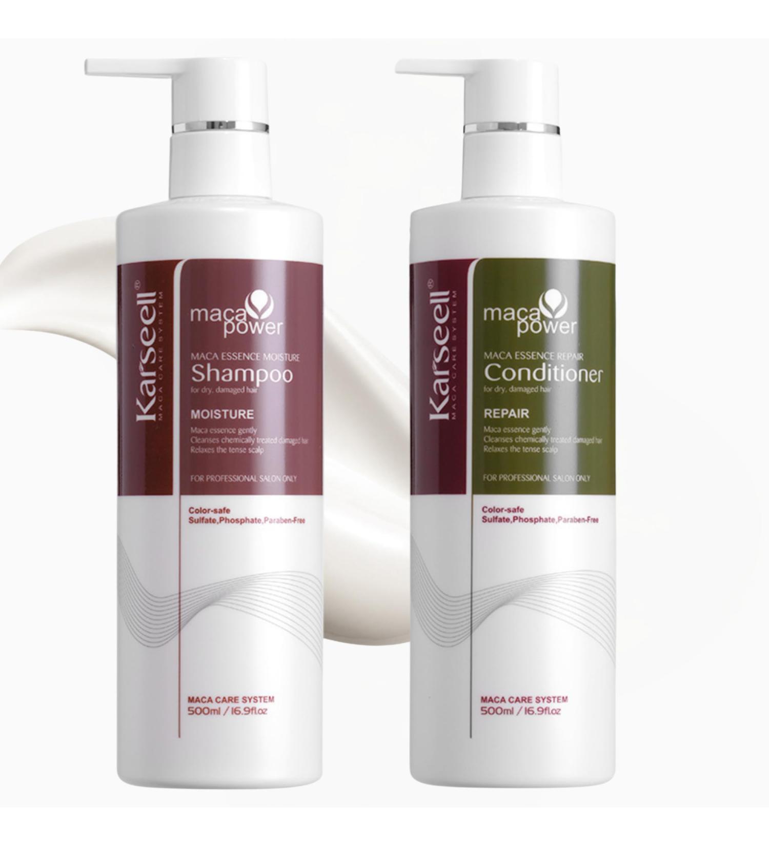 Karseell MACA CARE SYSTEM Shampooing Hydratant + Apr s-Shampooing R parateur Nourrissant Cheveux Secs Ab m s Teints Anti-Frisottis Argan Maca Brillance Douceur Nutrition Sans Sulfates Ni Parab nes - Buy Online on GoSupps.com