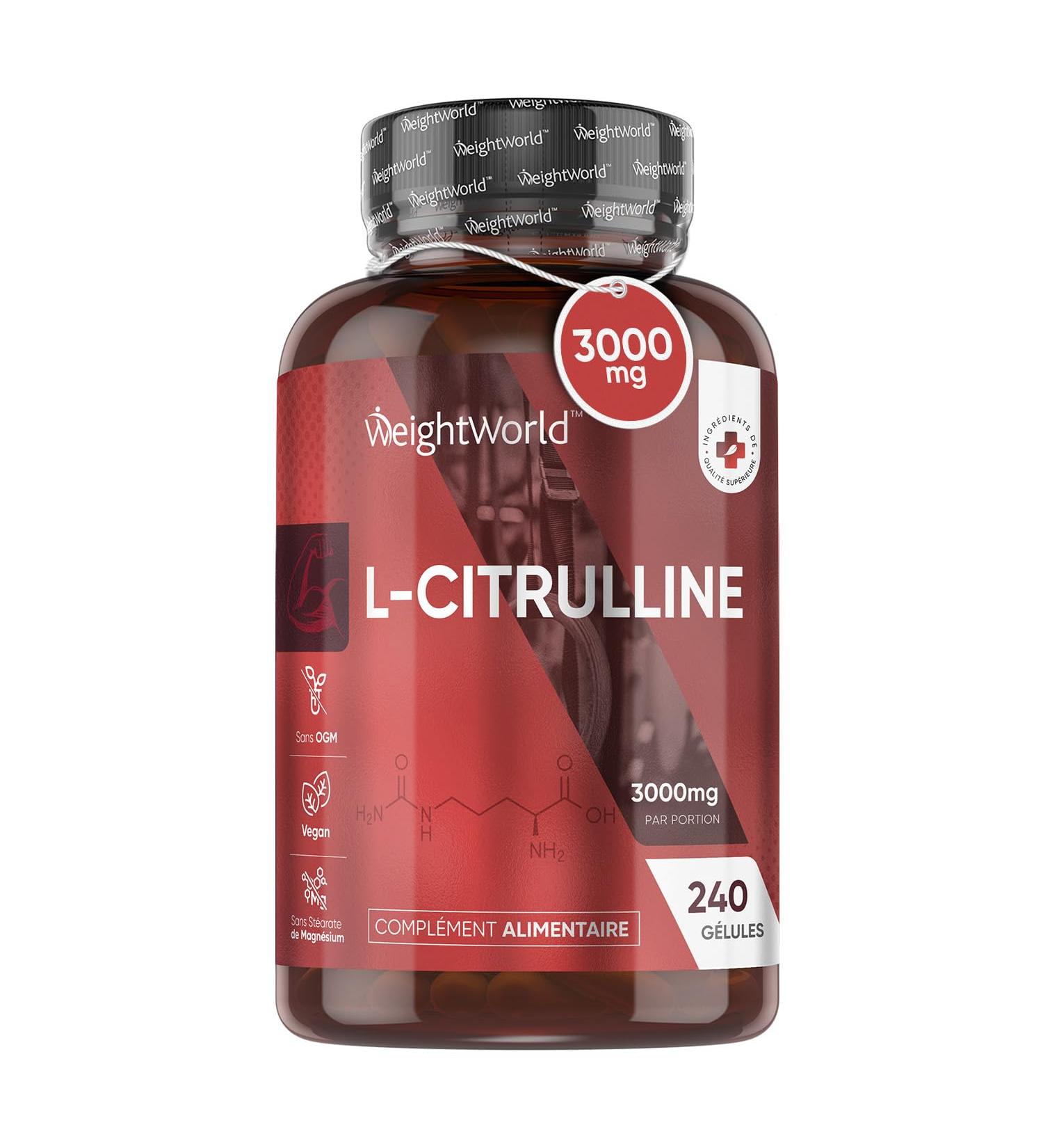 L Citrulline Preworkout 3000 mg Alternative Citrulline Powder 240 Vegan Capsules Amino Acid Bodybuilding Ideal for Sports Active Routine Sport Training Magnesium Stearate Free - Buy Online on GoSupps.com