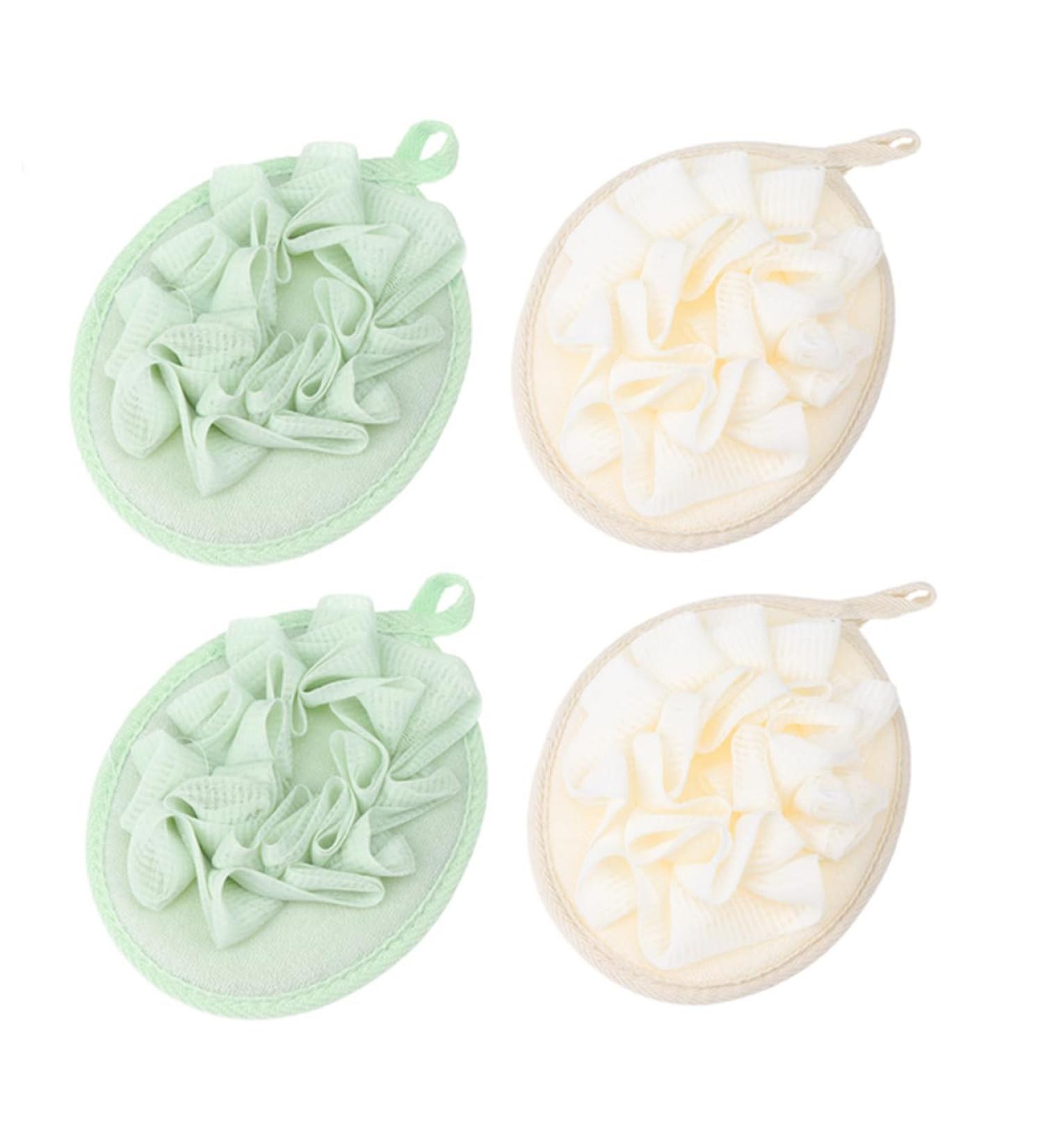 FOMIYES 4pcs Pure Flower Bath Balls - Mesh Shower Pouf & Loofah Set for Body Cleaning - Buy Online on GoSupps.com