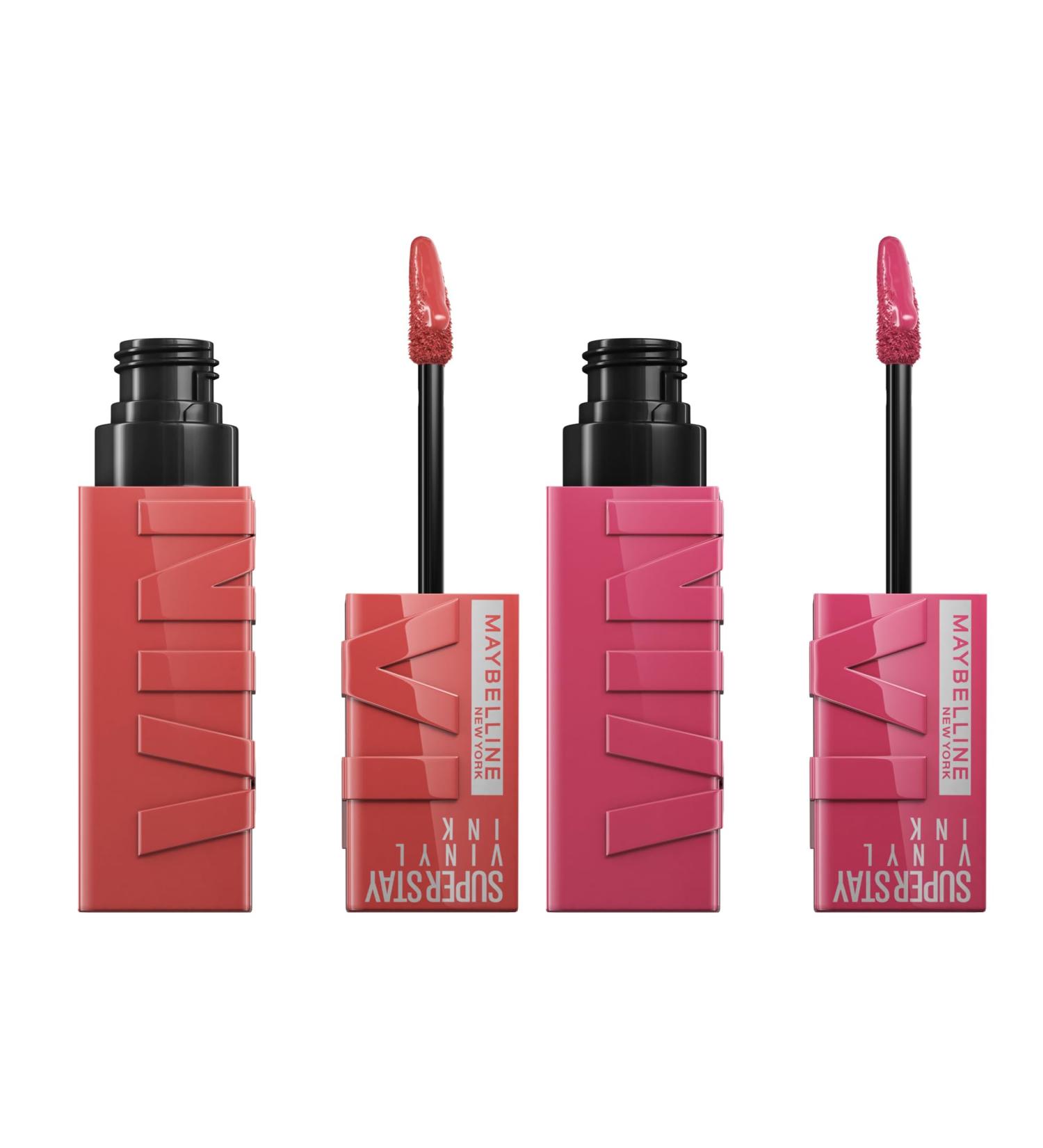 Maybelline New York Vinyl Ink Lipstick Duo - Shades: coy & peachy - Buy Online on GoSupps.com