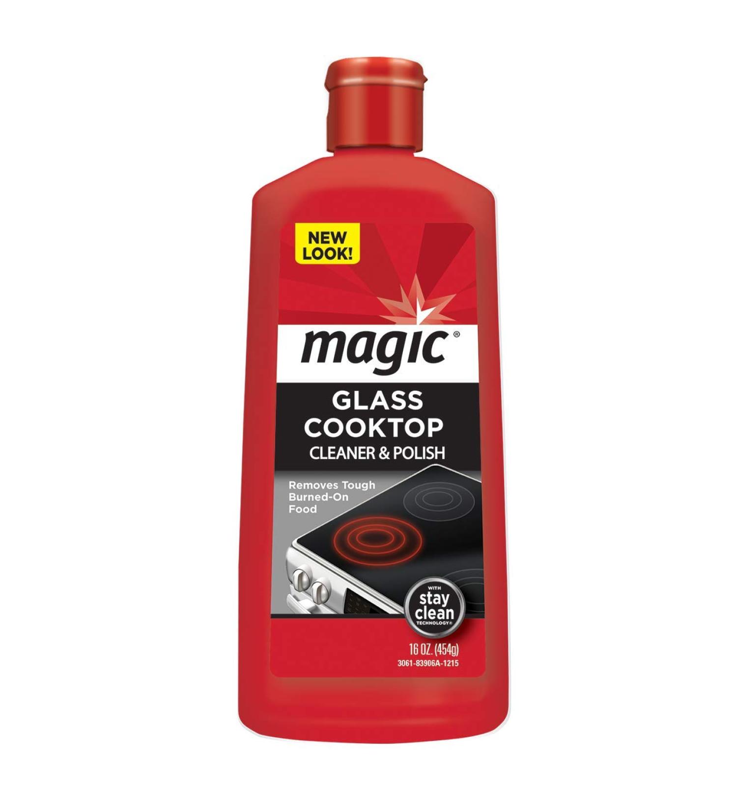 Magic Glass Cooktop Cleaner and Polish - 16 Ounce - Professional Home Kitchen Cooktop Cleaner and Polish Use On Induction Ceramic Gas Portable Electric