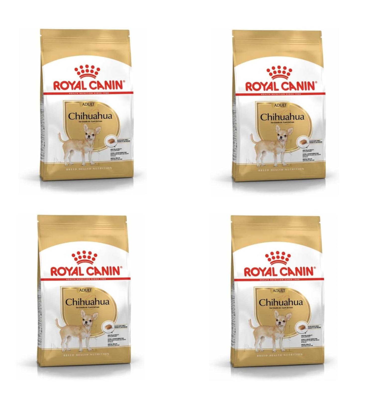 Royal Canin Chihuahua Adult | Pack of 4 | 4 x 500 g | Dry food for Adult Chihuahuas | to Support stool quality and dental health | High Acceptance - Buy Online on GoSupps.com