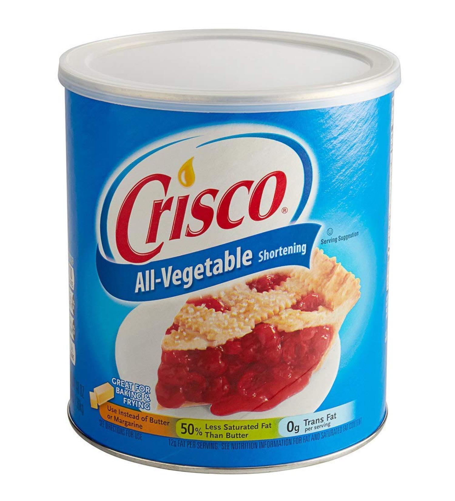 Crisco, All Vegetable Shortening, Original, 48oz Container (Pack of 2)