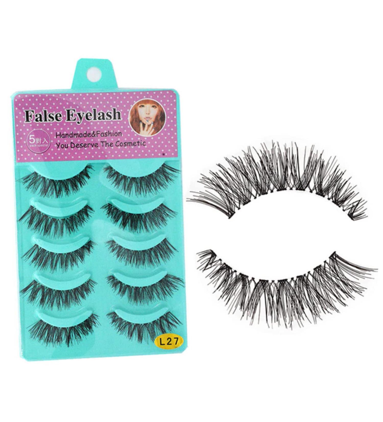 5 Pairs Eyelashes fluffy Faux lashes Eyelashes for Girls Cat Eyes Wispy Lash Fake Eyelash Grafting Tool Fause Eyelash False eyelashes Fluffy Eyelashes do it yourself natural 3d