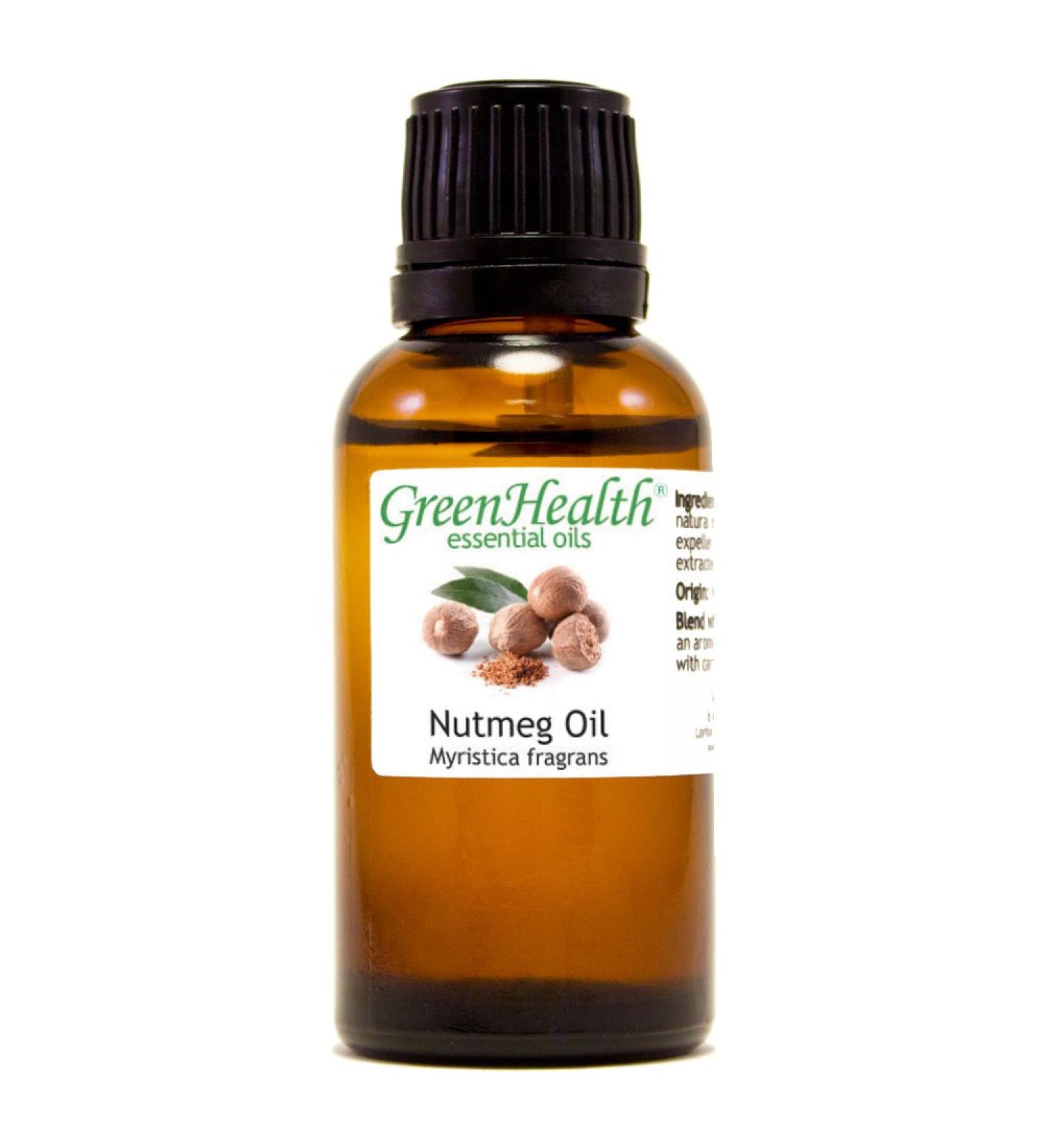 GreenHealth Nutmeg Essential Oil 100% Pure 1oz - Buy Online on GoSupps.com
