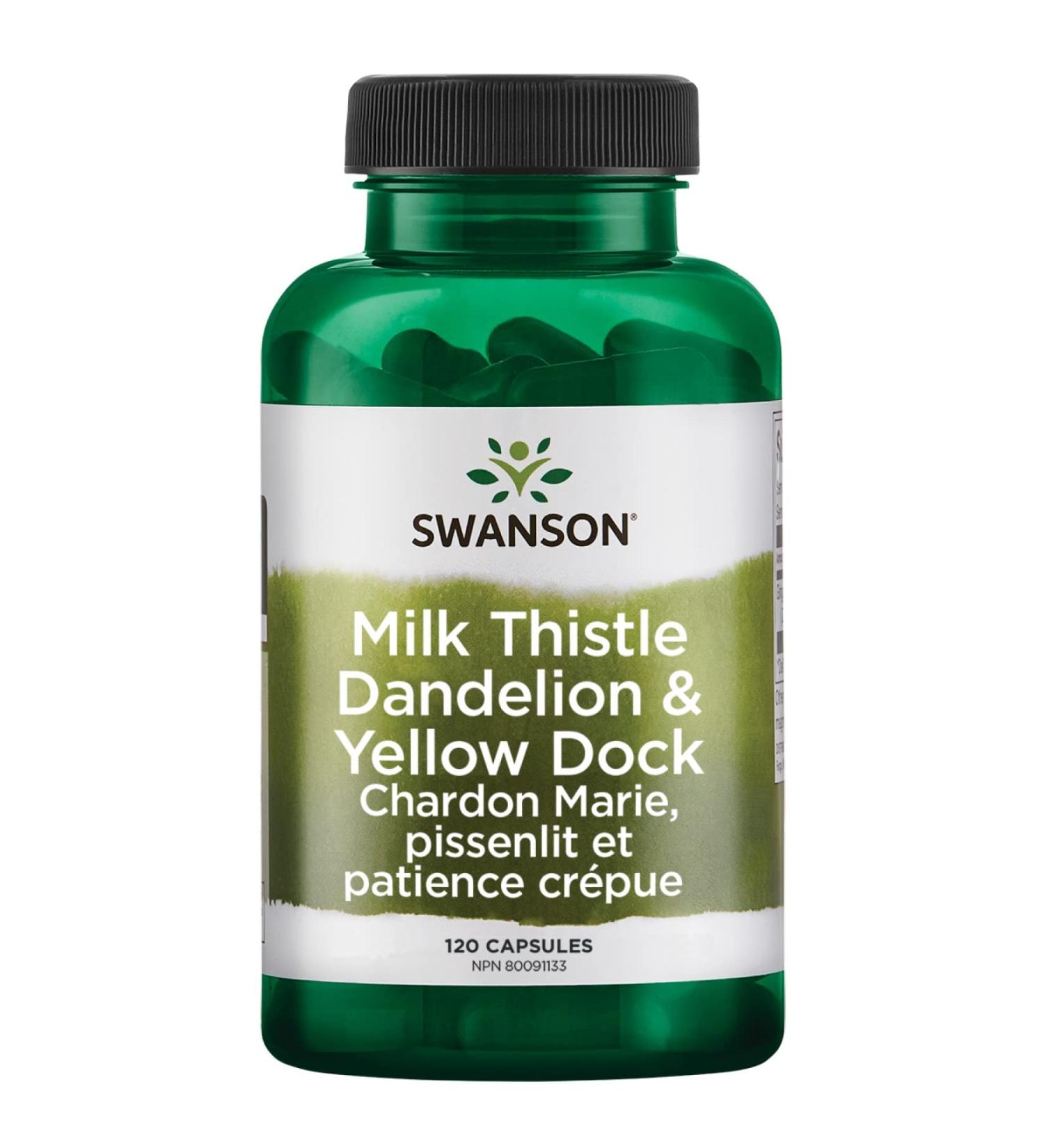 Swanson Milk Thistle with Dandelion & Yellow Dock - 120 Capsules for Liver Health - Buy Online on GoSupps.com