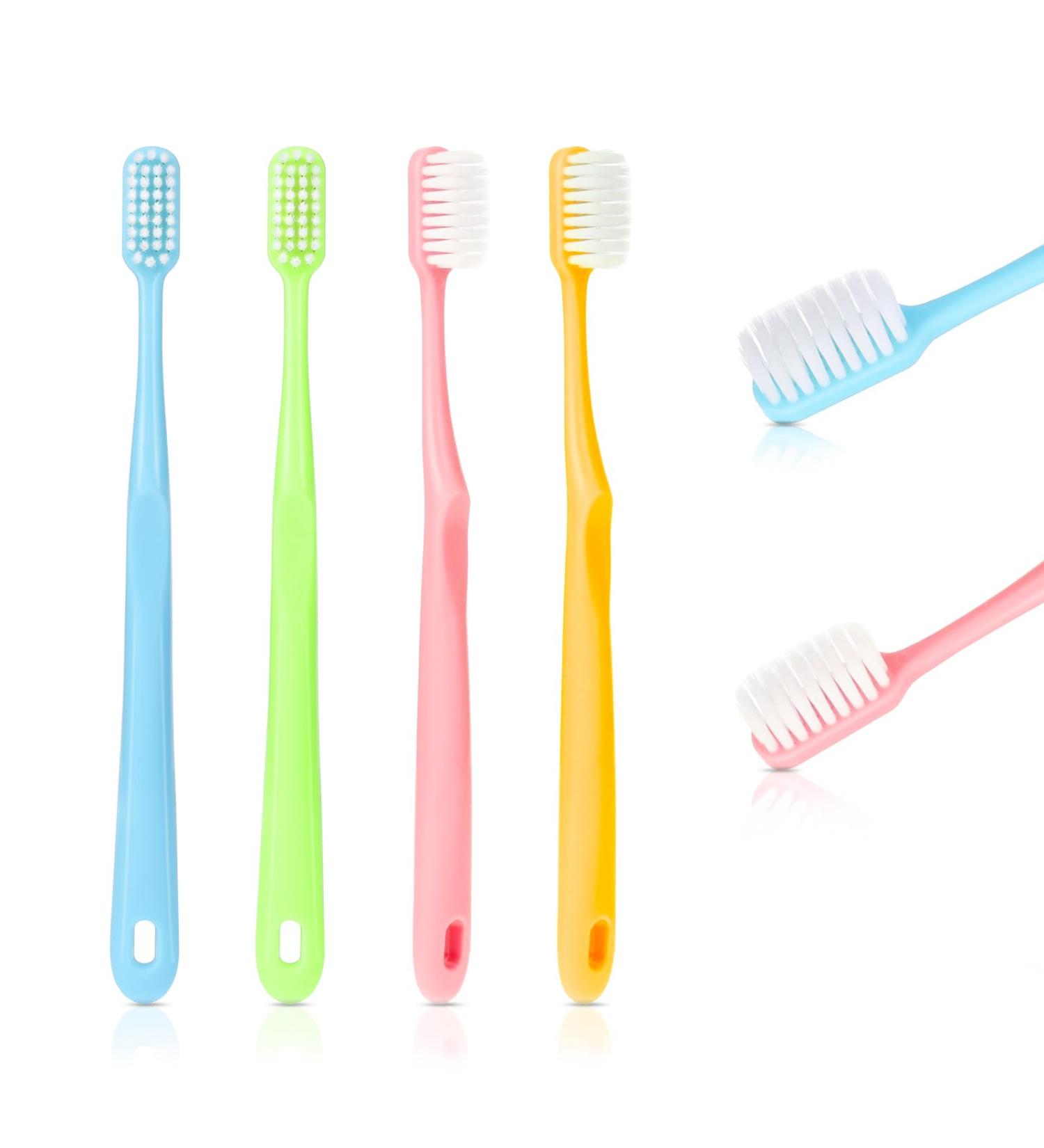 Ouligay 4-Piece Extra Soft Nano Toothbrush Set | 10 000 Bristles for Sensitive Teeth & Gums | Ideal for Adults & Children | International Shipping Available - Buy Online on GoSupps.com