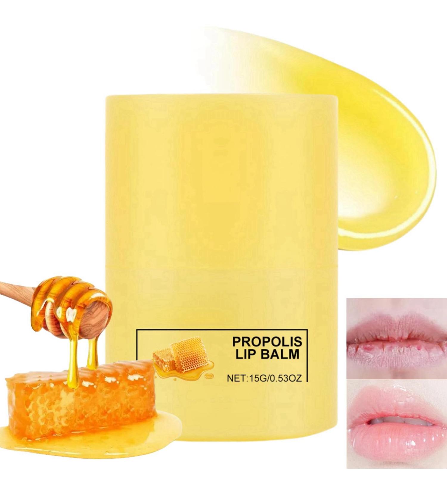 Honey Lip Butter Propolis Lip Cerin Honey Bee Lip Butter Lip Balm Stick Scented Lip Balm Hydrating Overnight Lip Balm & Mask Lipstick Deeply Nourishes and Softens Lip Lip Moisturizer Honey Lip Balm - Buy Online on GoSupps.com