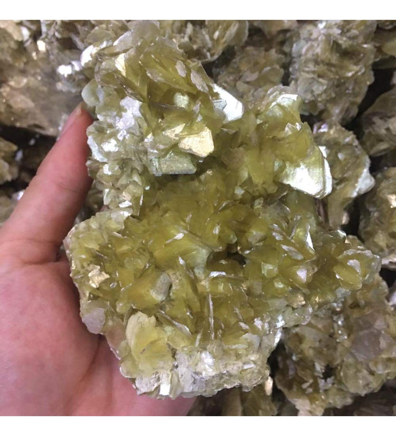 Crystal Natural Rough Golden Mica Crystal Cluster Yellow Mica Ore Specimen Raw Rock Stone JZIGTDEM - Buy Online on GoSupps.com