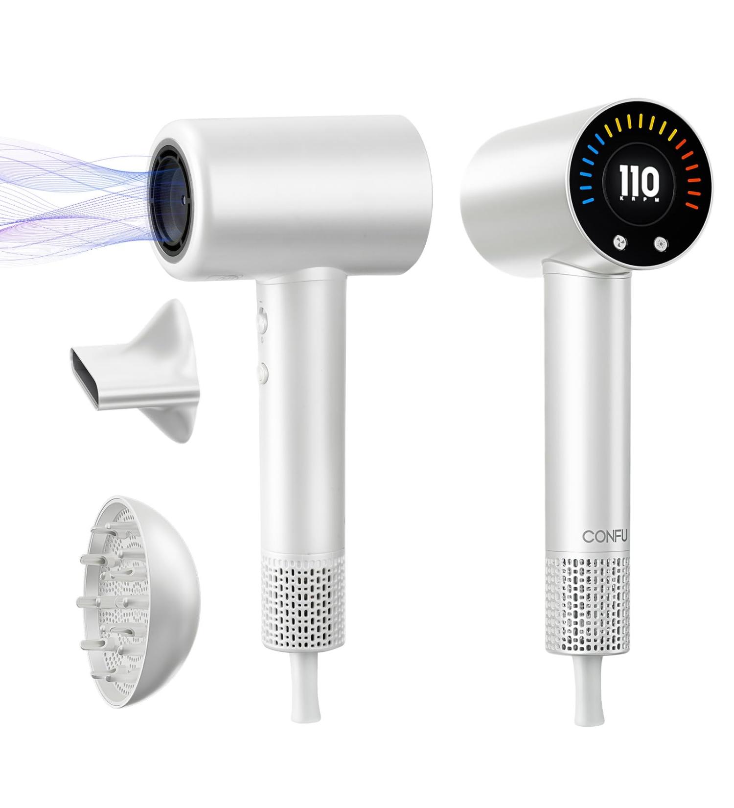 Professional Hair Dryer with Diffuser for Curly Hair - Lightweight Ionic Blow Dryer for Home & Travel - High Speed Portable & Stylish - Perfect for Women & Men - Buy Online on GoSupps.com