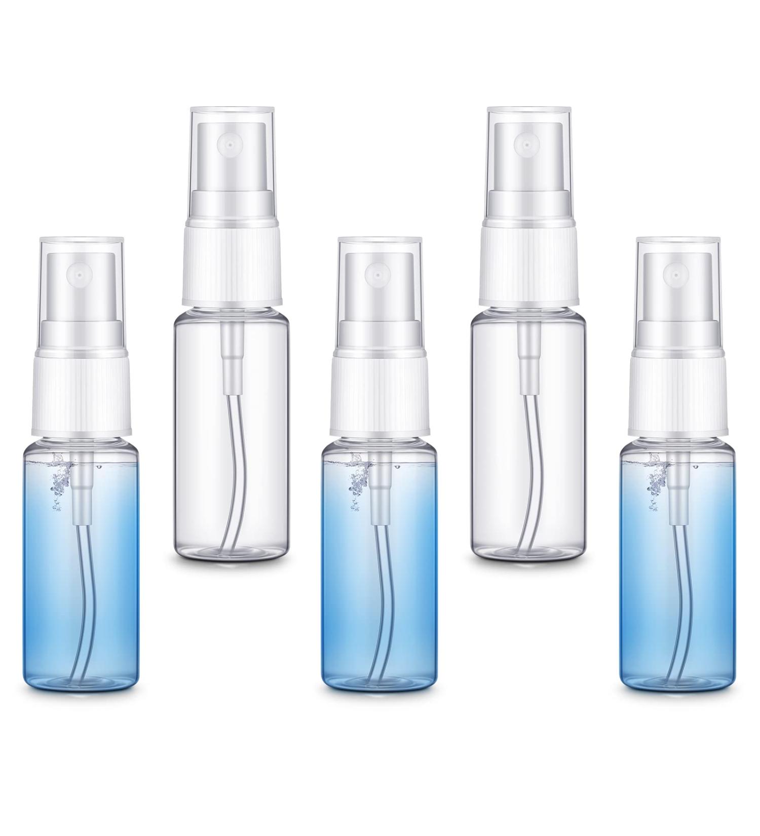 5 Pack 20ml Transparent Plastic Spray Bottles - Refillable Fine Fog Cosmetic Containers for Travel | Portable & Versatile - Buy Online on GoSupps.com