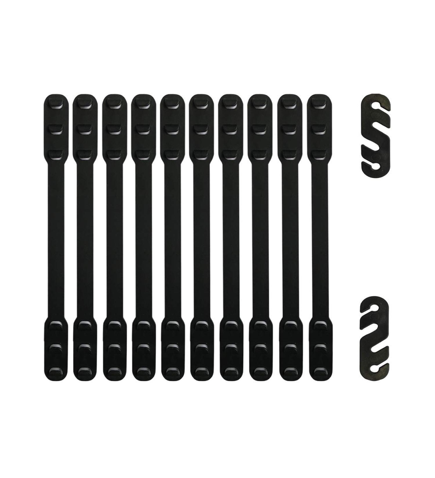 Greenf Face Mask Strap Extender Adjustable 10+2 Pcs - Black for Adults and Kids - Buy Online on GoSupps.com