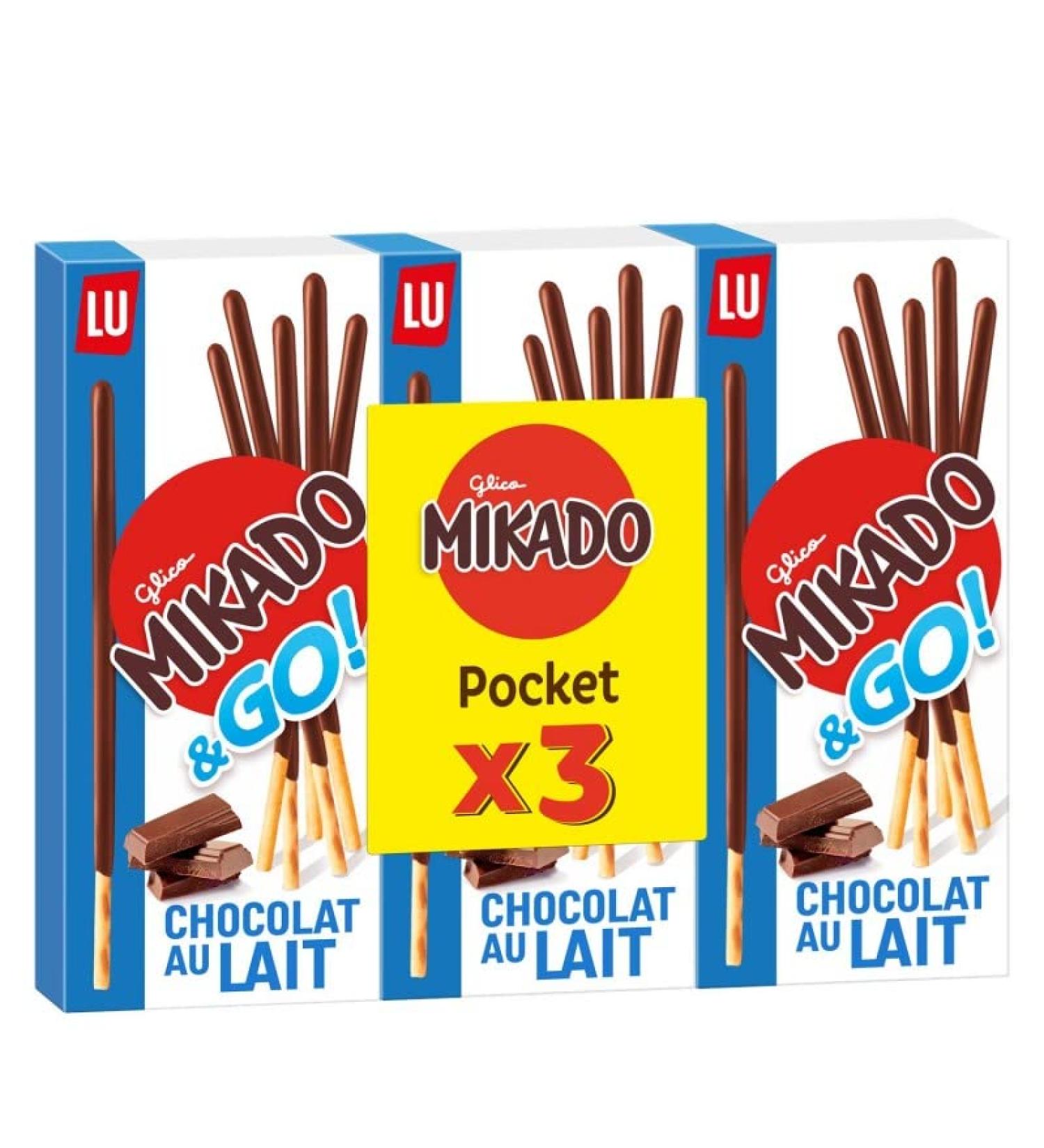  Epicerie sucr e MIKADO - Milk Chocolate Pockets 3 x 117g - Pack of 4 - Free Delivery - Buy Online on GoSupps.com