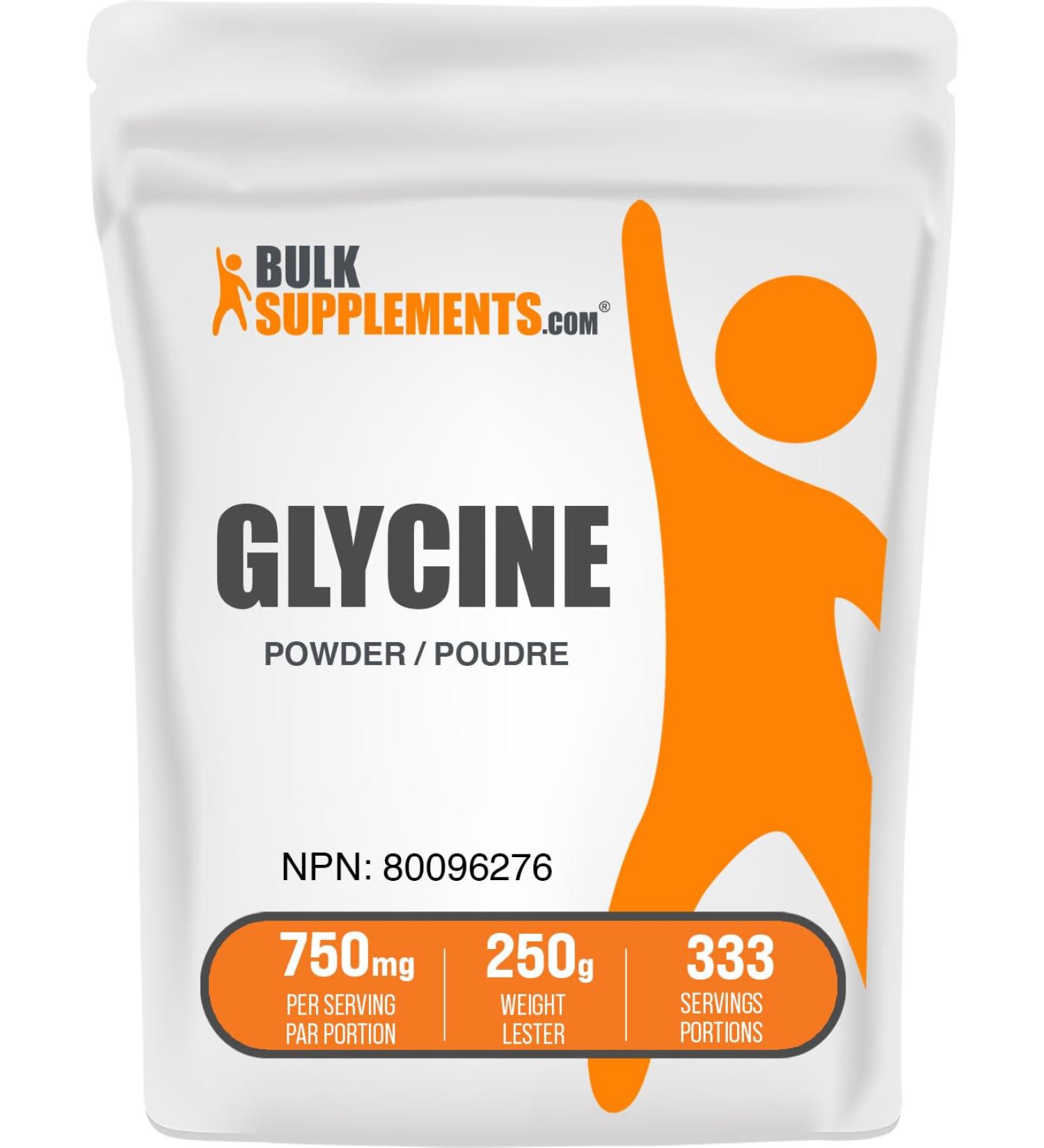 BulkSupplements.com Glycine Powder - Glycine Supplements Glycine 3000mg - Glycine Amino Acid Supplement Pure & Gluten Free - 3000mg per Serving 500g (1.1 lbs) (Pack of 1) - Buy Online on GoSupps.com