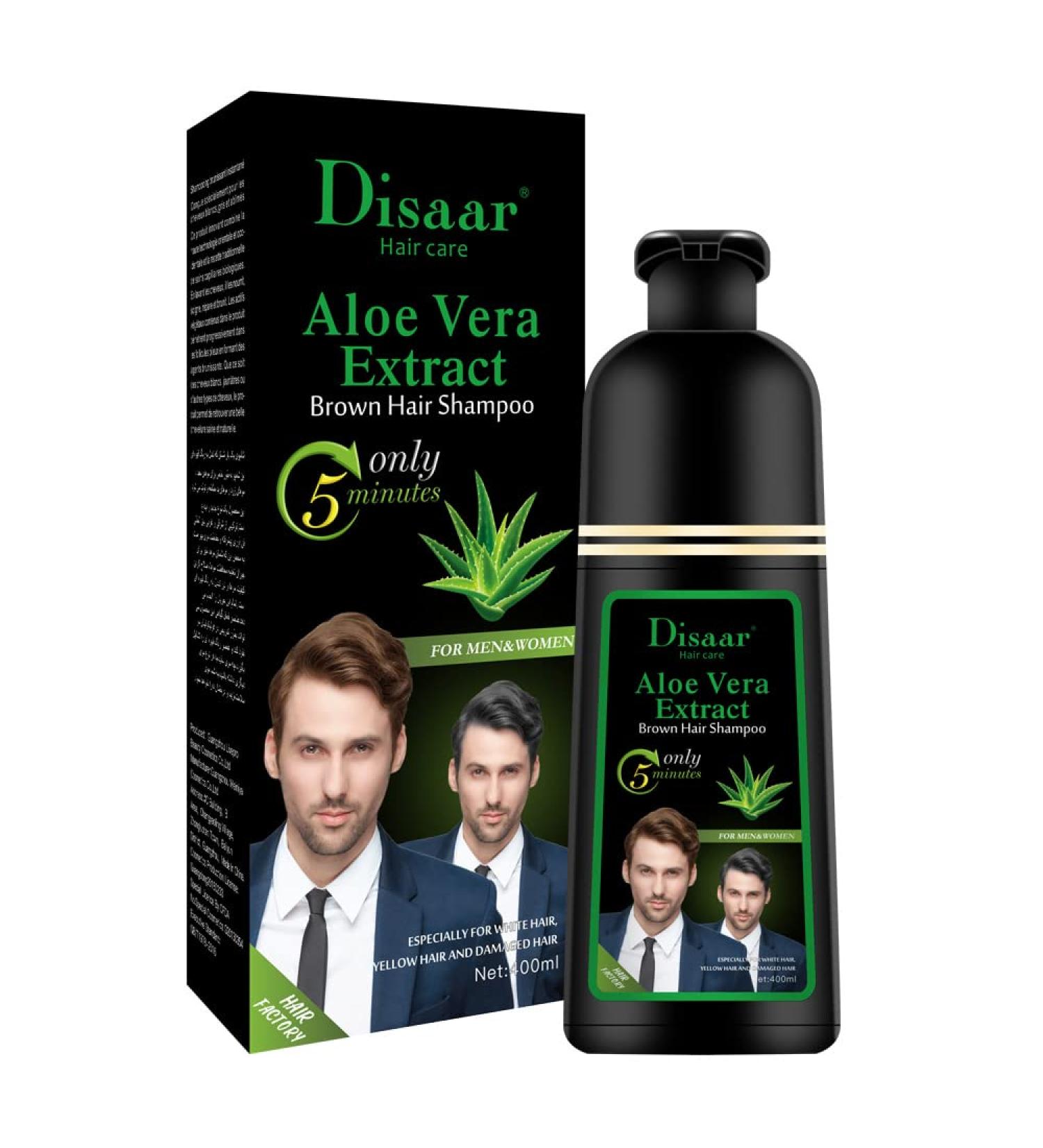 Dye Brown Hair Shampoo - Quick 5-Minute Color for White Grey & Damaged Hair - Lasts Up to 4 Weeks - 400ml - Buy Online on GoSupps.com