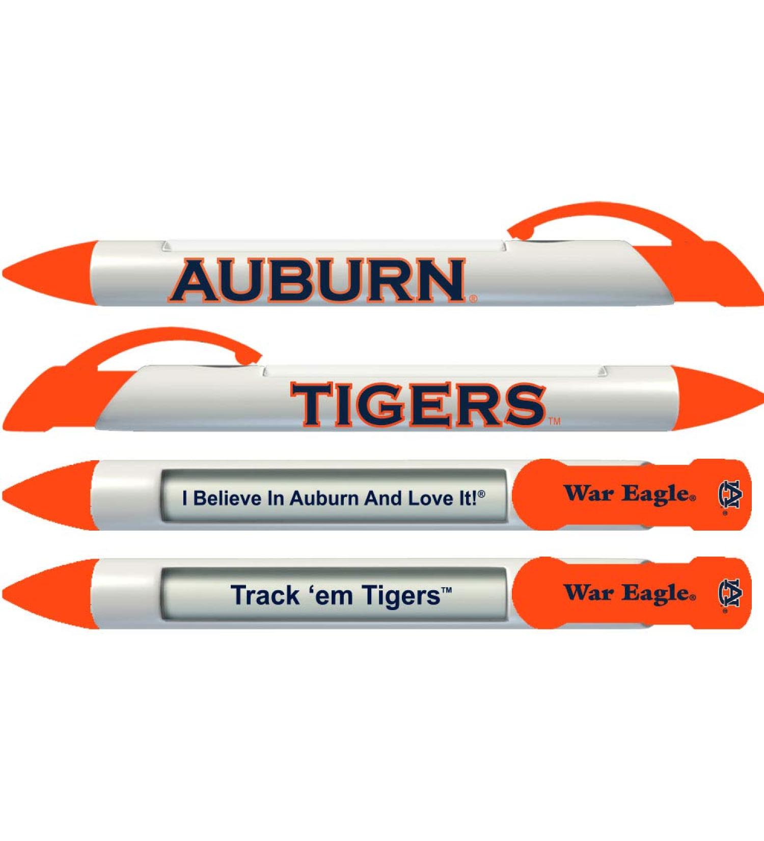 Greeting Pen Auburn University Tigers Rotating Message Pens - 4 Pack | Officially Licensed Collegiate Product - Buy Online on GoSupps.com