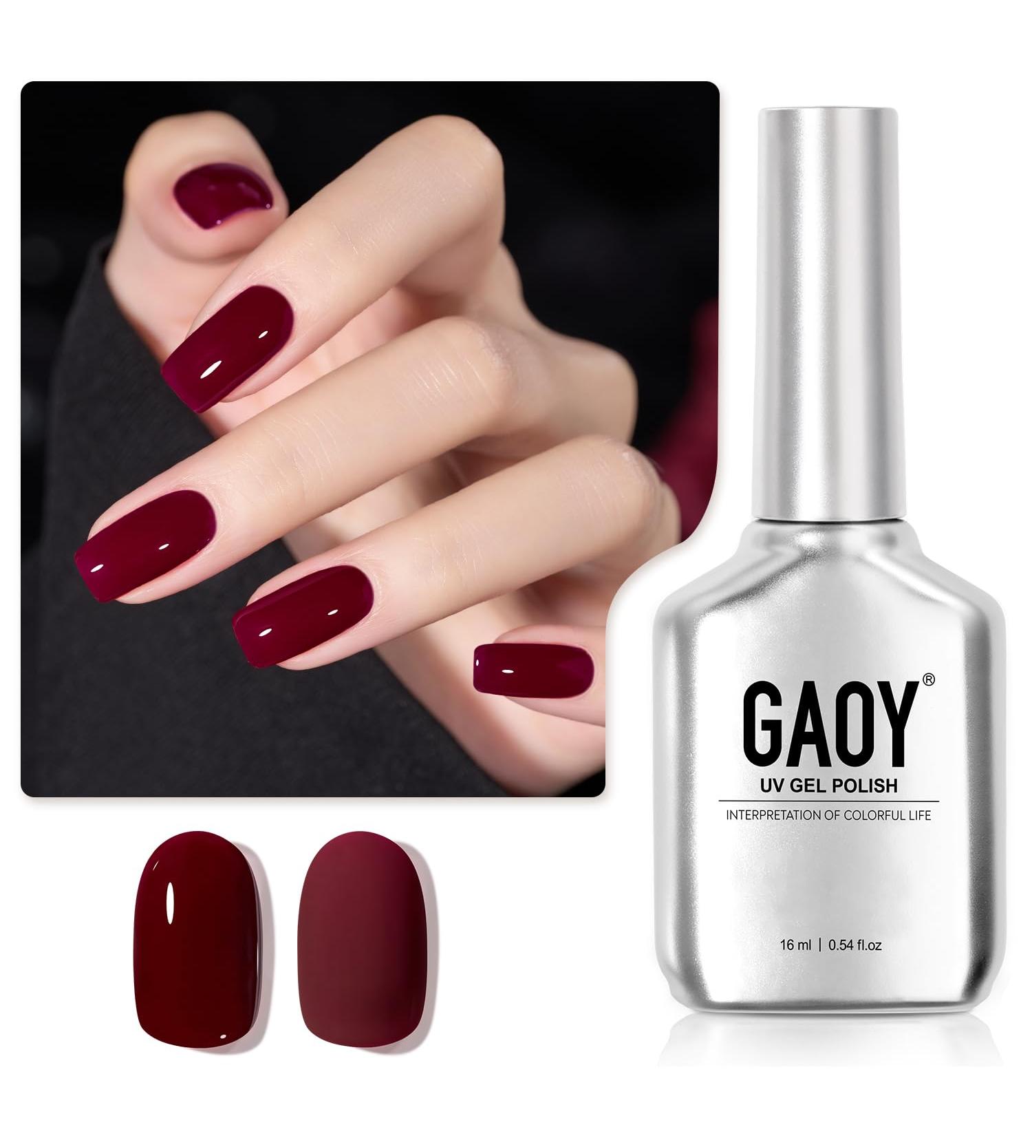 GAOY Red Gel Nail Polish - 16ml Soak Off UV Gel for DIY Manicure | Dark Red Cherry 1149 - International Shipping Available - Buy Online on GoSupps.com