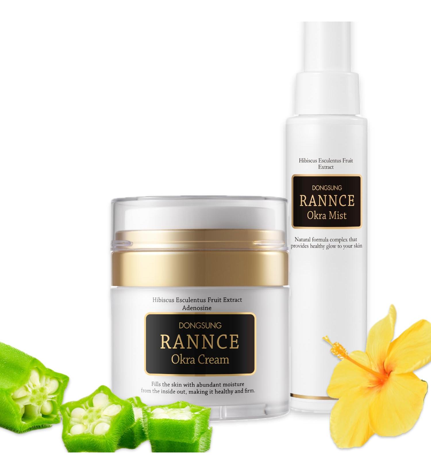 Dongsung Rannce Okra Cream & Mist Set Vegan Mucin Cream form Korea Anti Aging Face Cream with Functional Okra Extracts Wrinkle Improvement - Buy Online on GoSupps.com