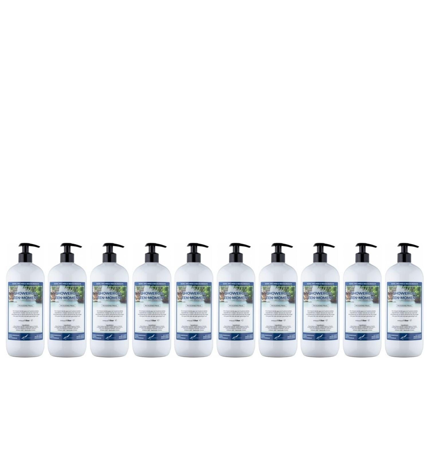 Claudius Showergel Zen Moment 10 x 1 liter with 10 pumps white