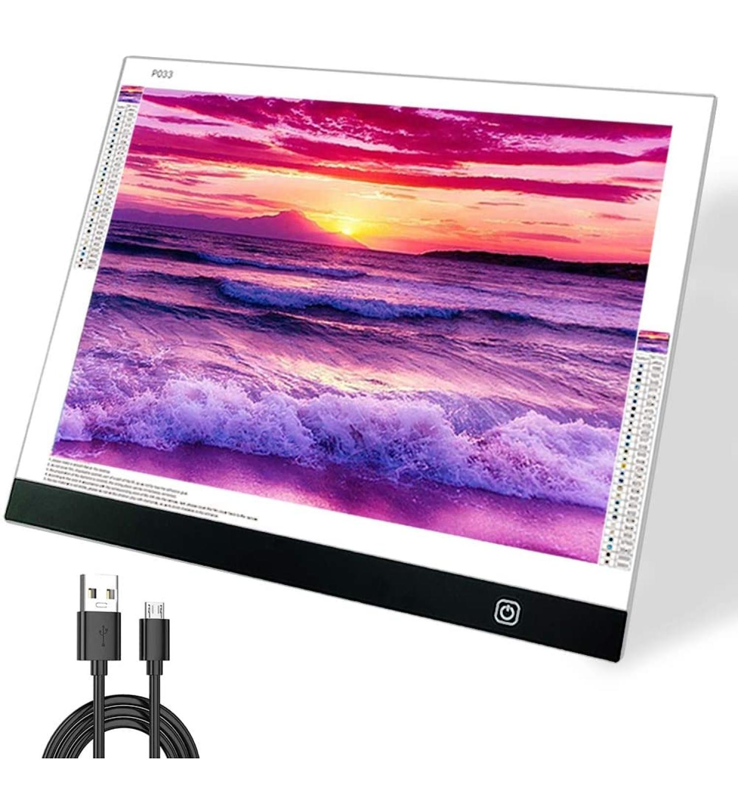Sponake A3S Light Pad for Diamond Painting - 3 Level Brightness, Perfect for 5D Diamonds Art, Crafts, Vinyl Weeding, Sketching, Animation - Buy Online on GoSupps.com