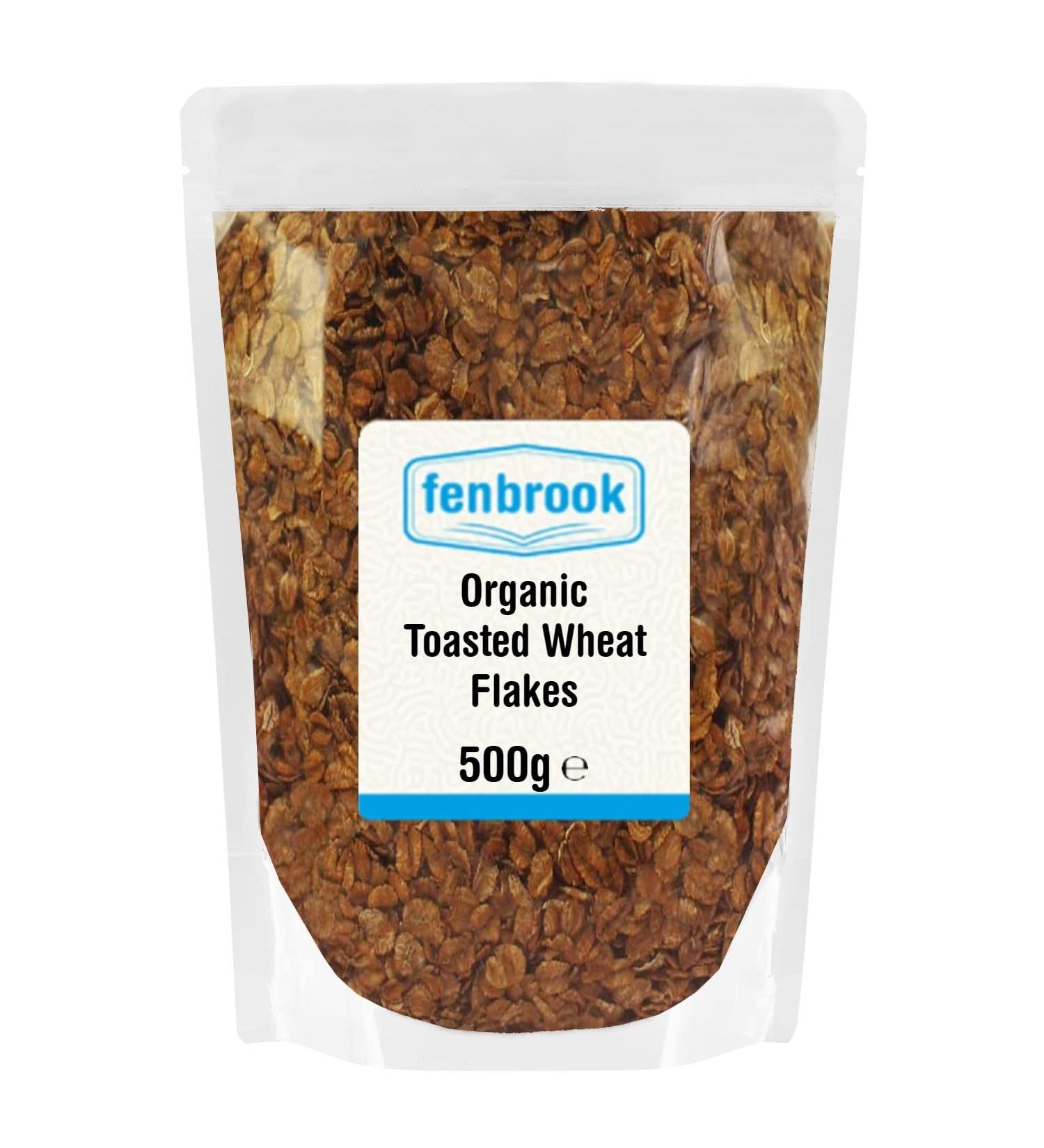Organic Toasted Wheat Flakes 500g | Certified Organic by Fenbrook Organic - Buy Online on GoSupps.com