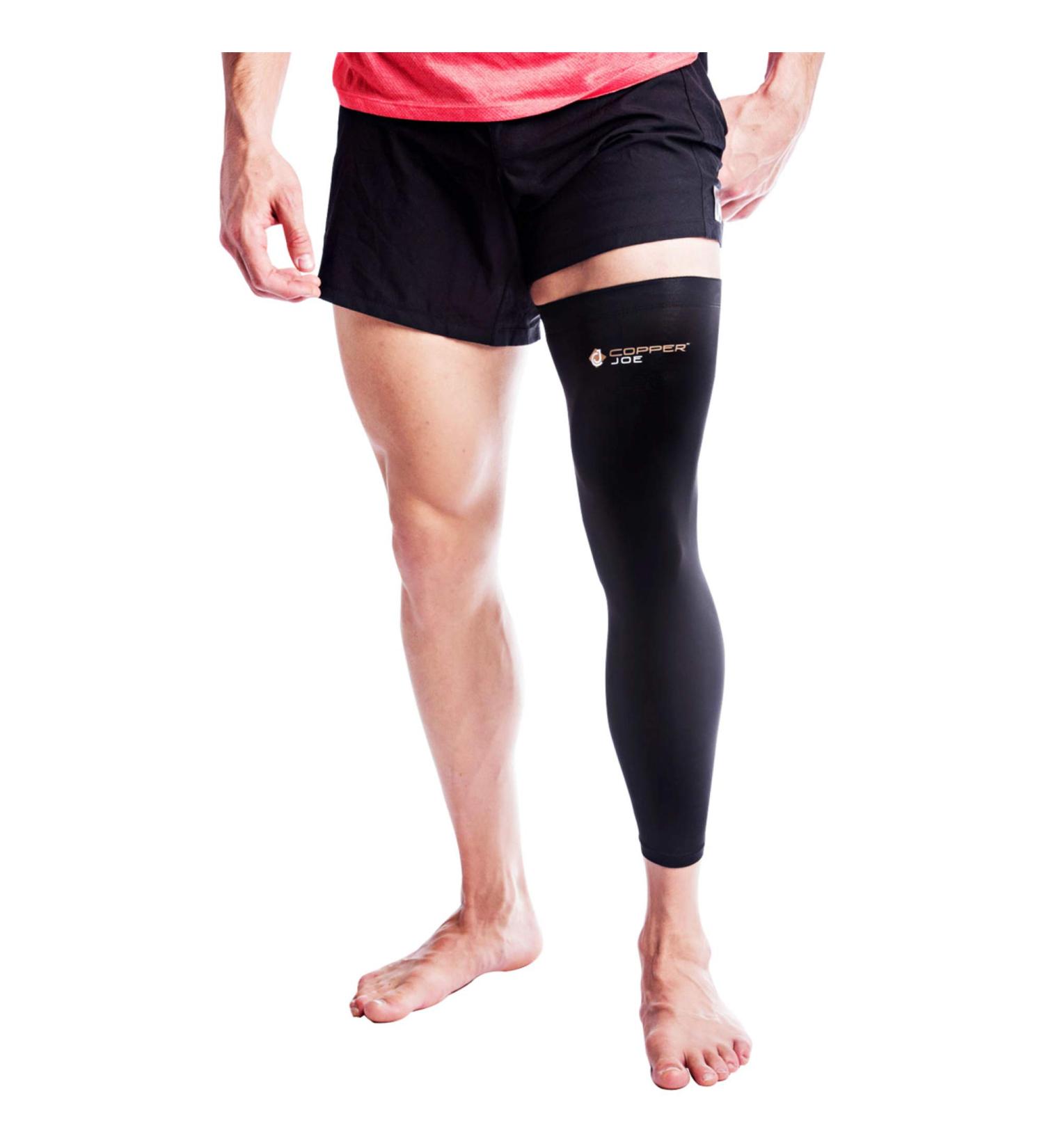 Copper Joe Full Leg Compression Sleeve - Copper Infused Support for Knee, Thigh, Calf - Arthritis - Running & Basketball - Large Size - Men & Women - Buy Online on GoSupps.com