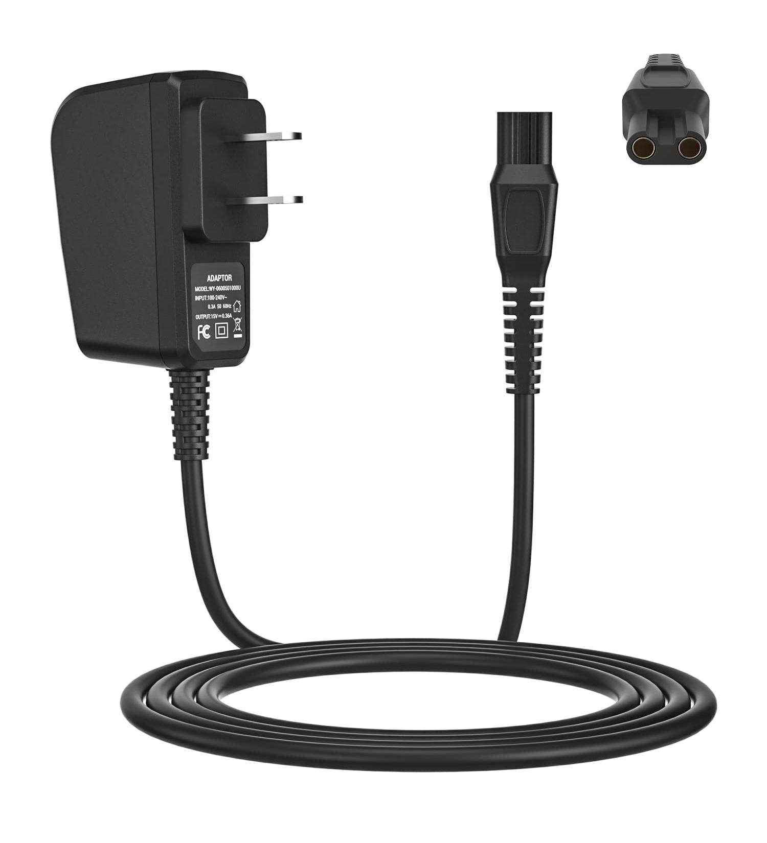 Philips Norelco HQ8505 Replacement Charger Cord - 15V 0.36A Power Cord for Electric Shaver and Beard Trimmer Series - Buy Online on GoSupps.com