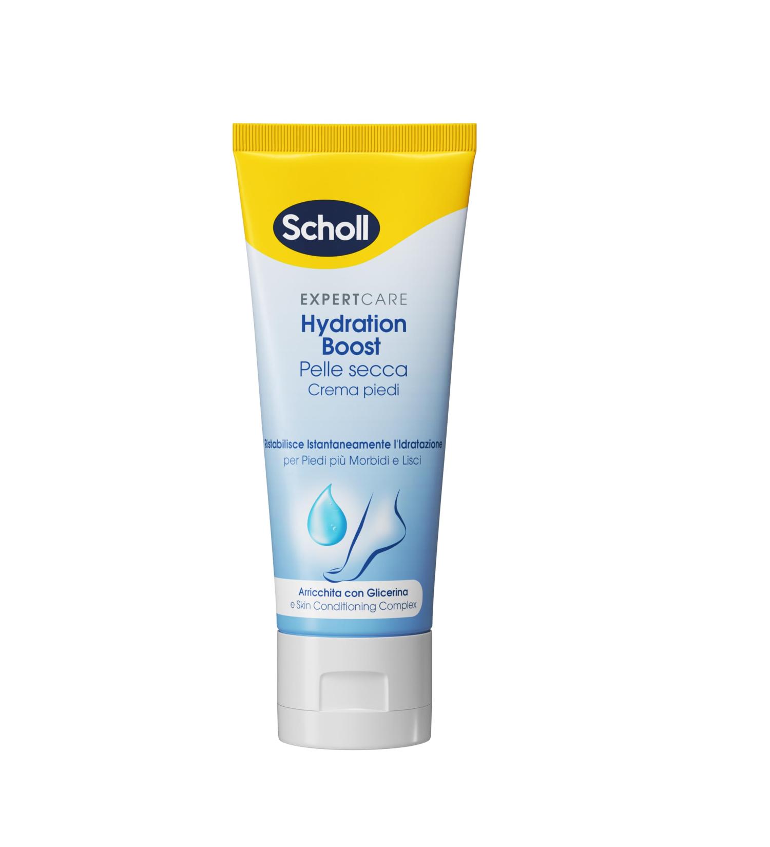  Dr. Scholl's Scholl Hydration Boost Foot Cream enriched with Urea Glycerin and Skin Conditioning Complex to deeply moisturize dry skin for softer smoother feet 75 ml - Buy Online on GoSupps.com