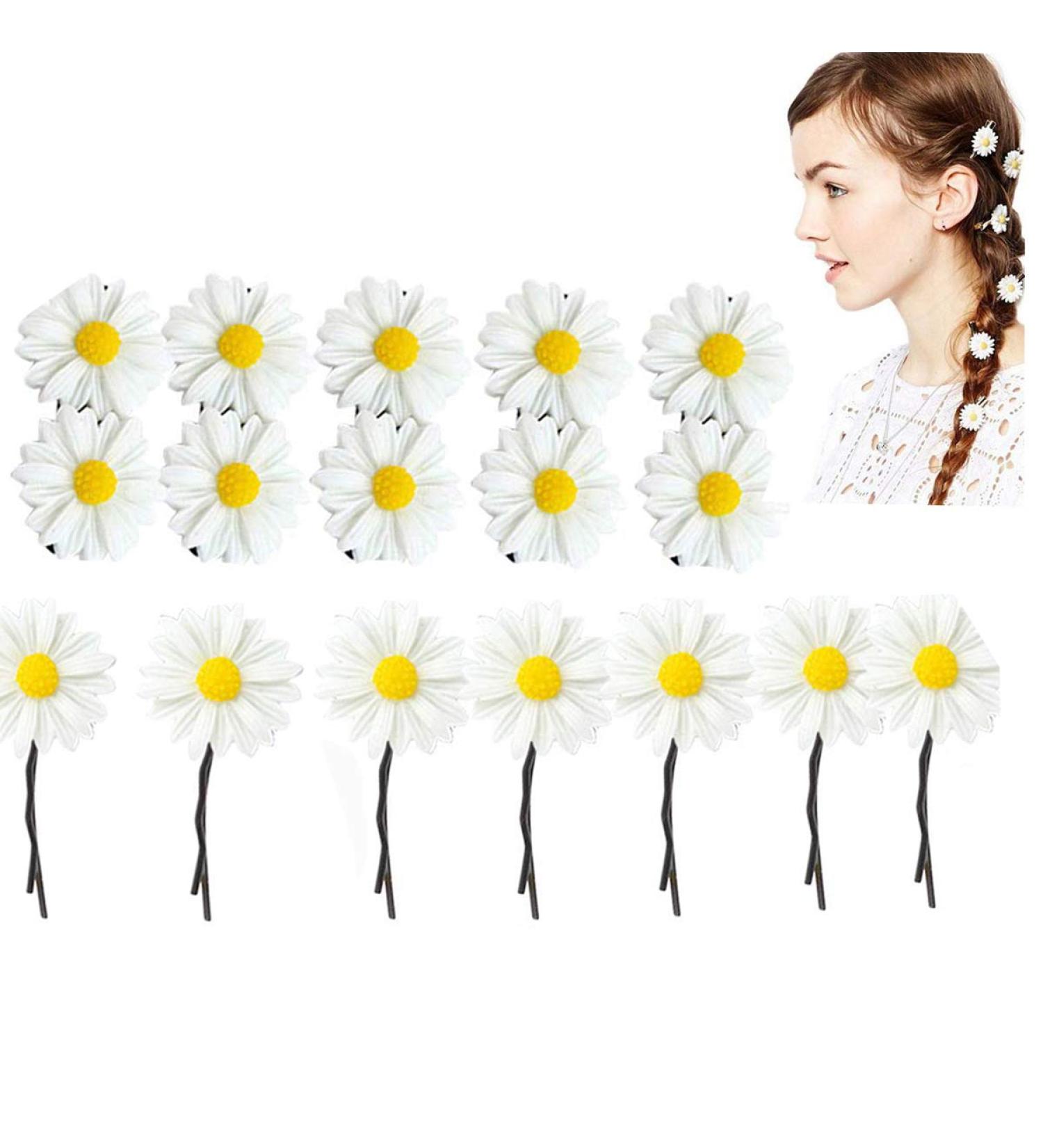 DancePandas Daisy Hairdress - 40pcs White Small Flower Hair Capping for Boho Wedding & Bridal Styles | Perfect for Girls Children & Ladies - Buy Online on GoSupps.com