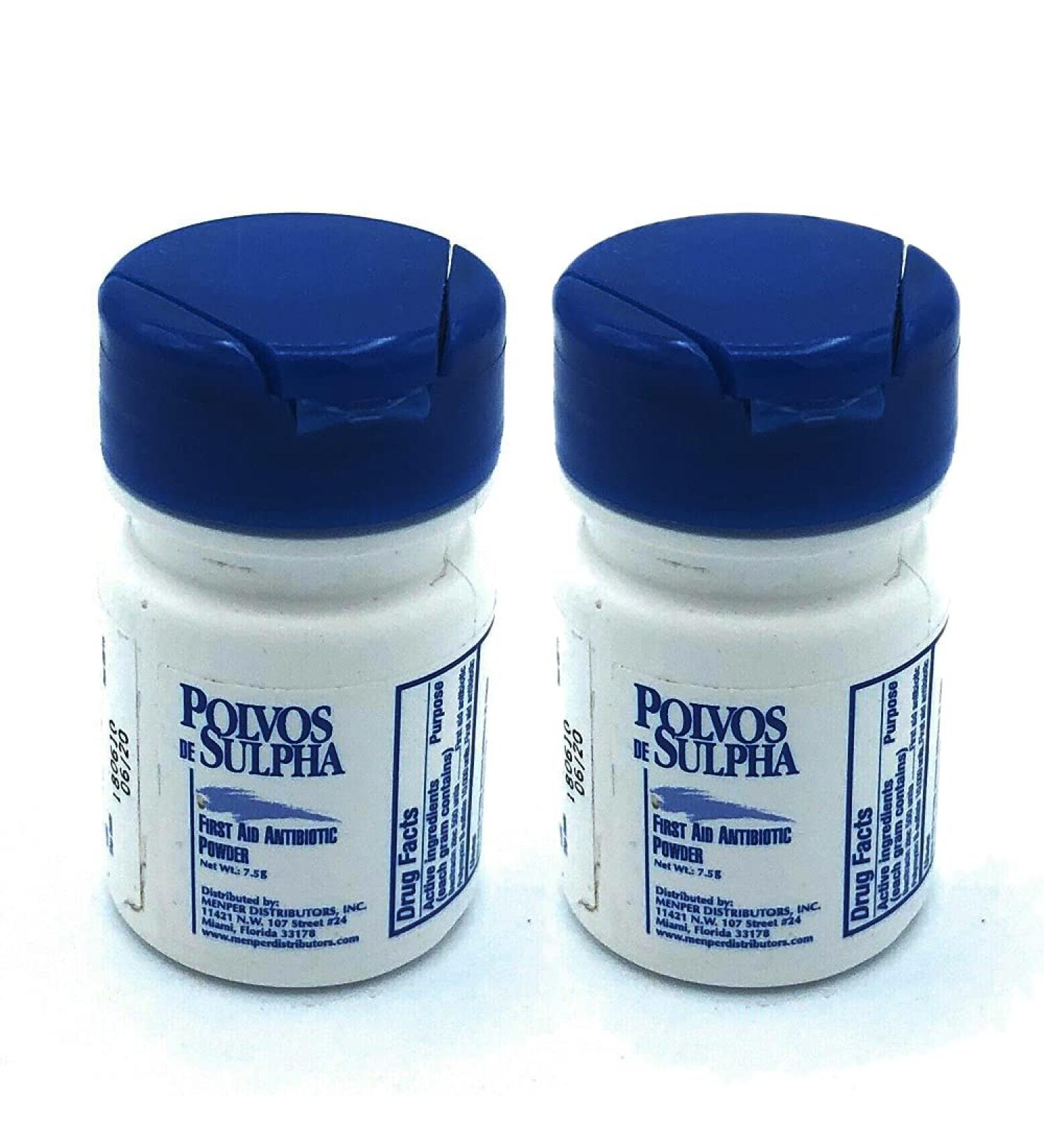 Polvos de Sulpha 7.5 gm. First Aid Antibiotic Powder 2-Pack - 69 oz - Buy Online on GoSupps.com