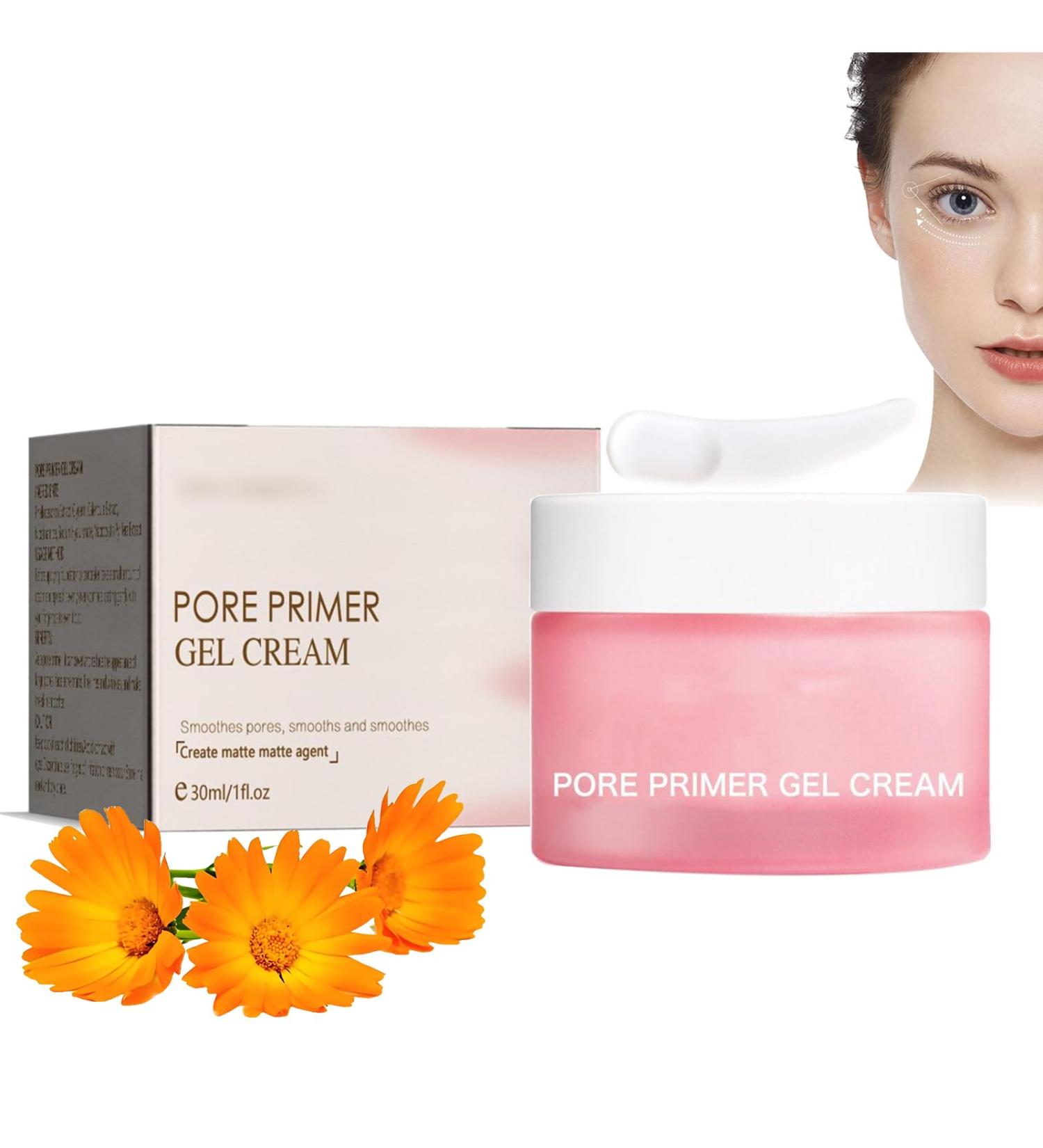 Pore Primer Gel Cream Face Pore Primer Cosmetic Pore Cream Makeup Primer Matte Makeup Base for Shrinkage Moisturizers for Invisible Pore Moisturizing Oil Control (1 PC 30 G) - Buy Online on GoSupps.com