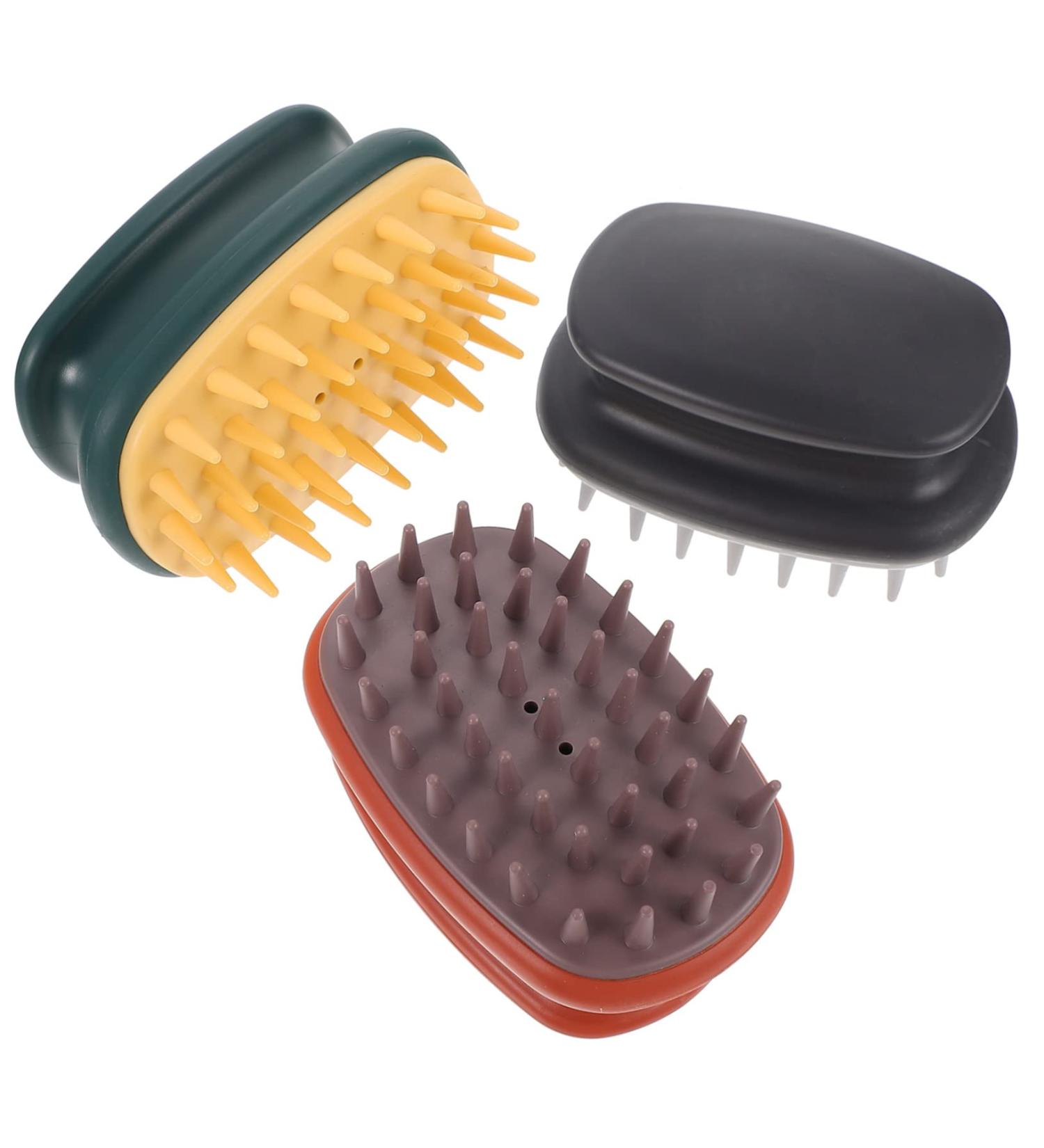 FRCOLOR Deep Scalp Massage 3Piece Set Scalp Shampoo Brush Multifunctional Hair Cleansing For Adults - Buy Online on GoSupps.com
