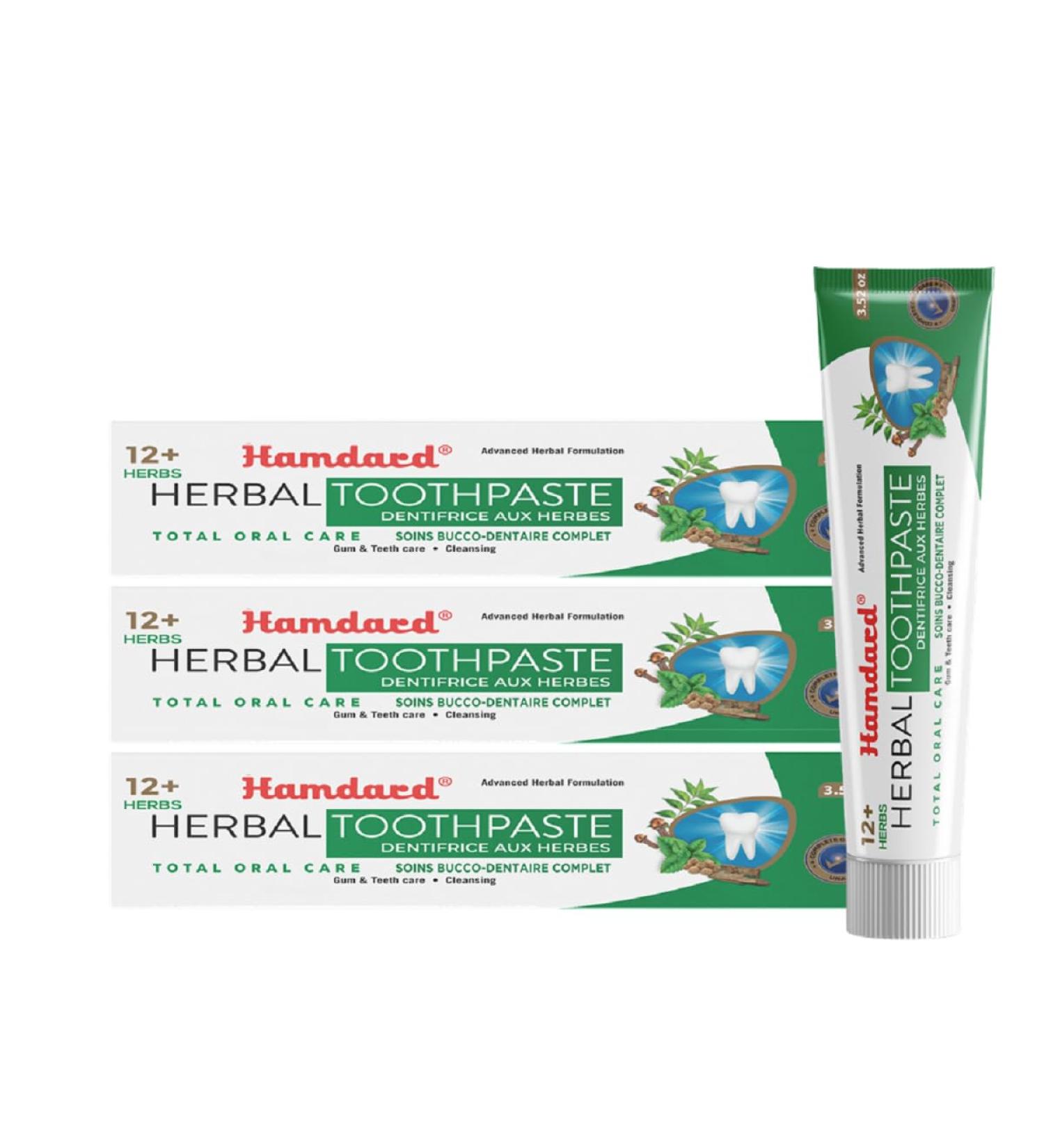 Hamdard 12 Herbs Miswak Total Oral Care Toothpaste 100g / 3.53Oz (Pack of 3) - Buy Online on GoSupps.com