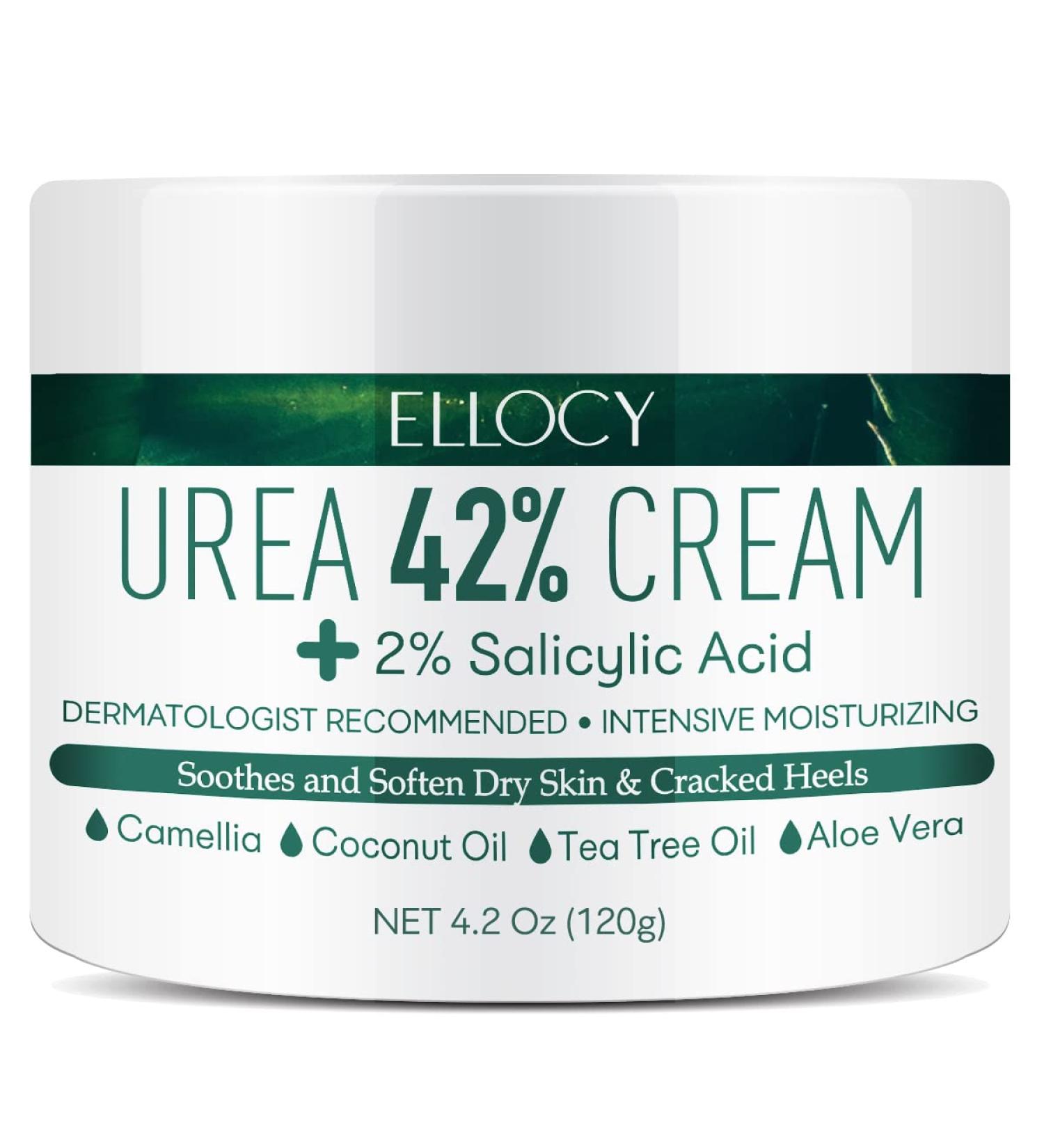 Ellocy Urea 42% Foot Cream with Salicylic Acid - 4.2 oz - Best Callus Remover for Thick, Cracked, Rough, Dead & Dry Skin - Moisturizes and Rehydrates Feet - Buy Online on GoSupps.com