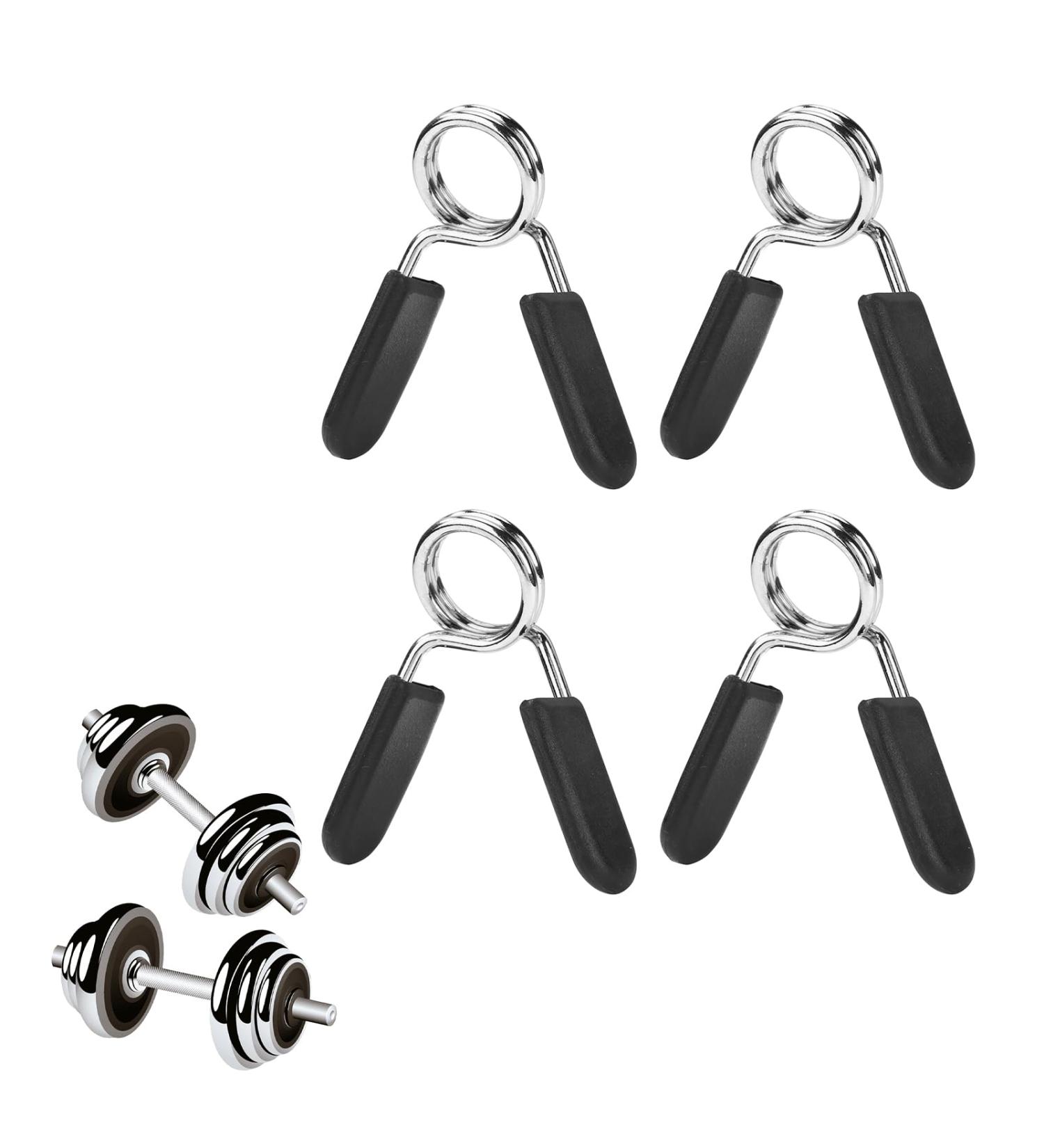 Buy Butyeak FederClip Dumbbell Clamps - 30mm Spring Closure for Strength Training & Weightlifting - 4pcs Sports Spring Locks - Buy Online on GoSupps.com